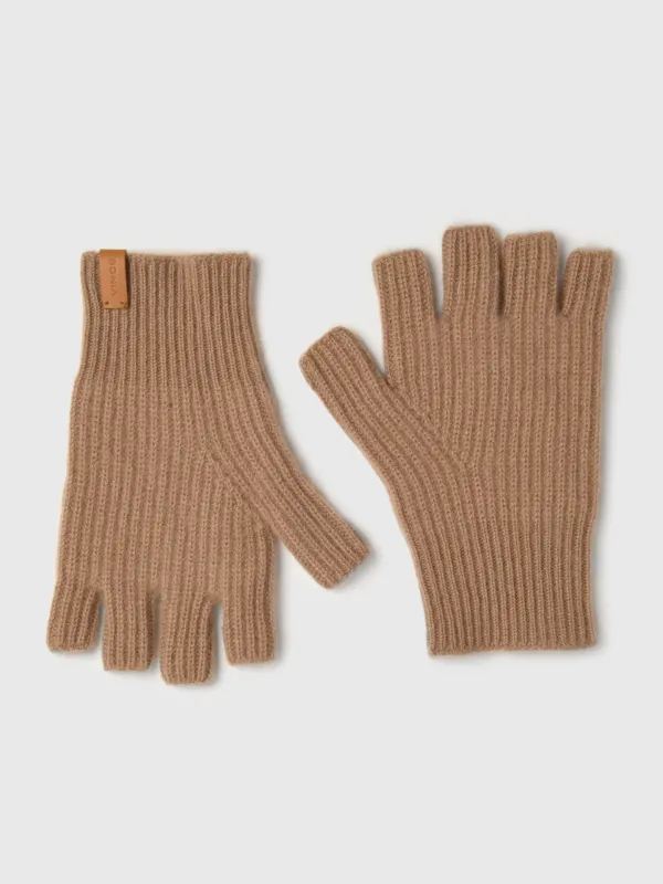 Vince Women's Plush Cashmere Fingerless Ribbed Glove sold by Saint Bernard