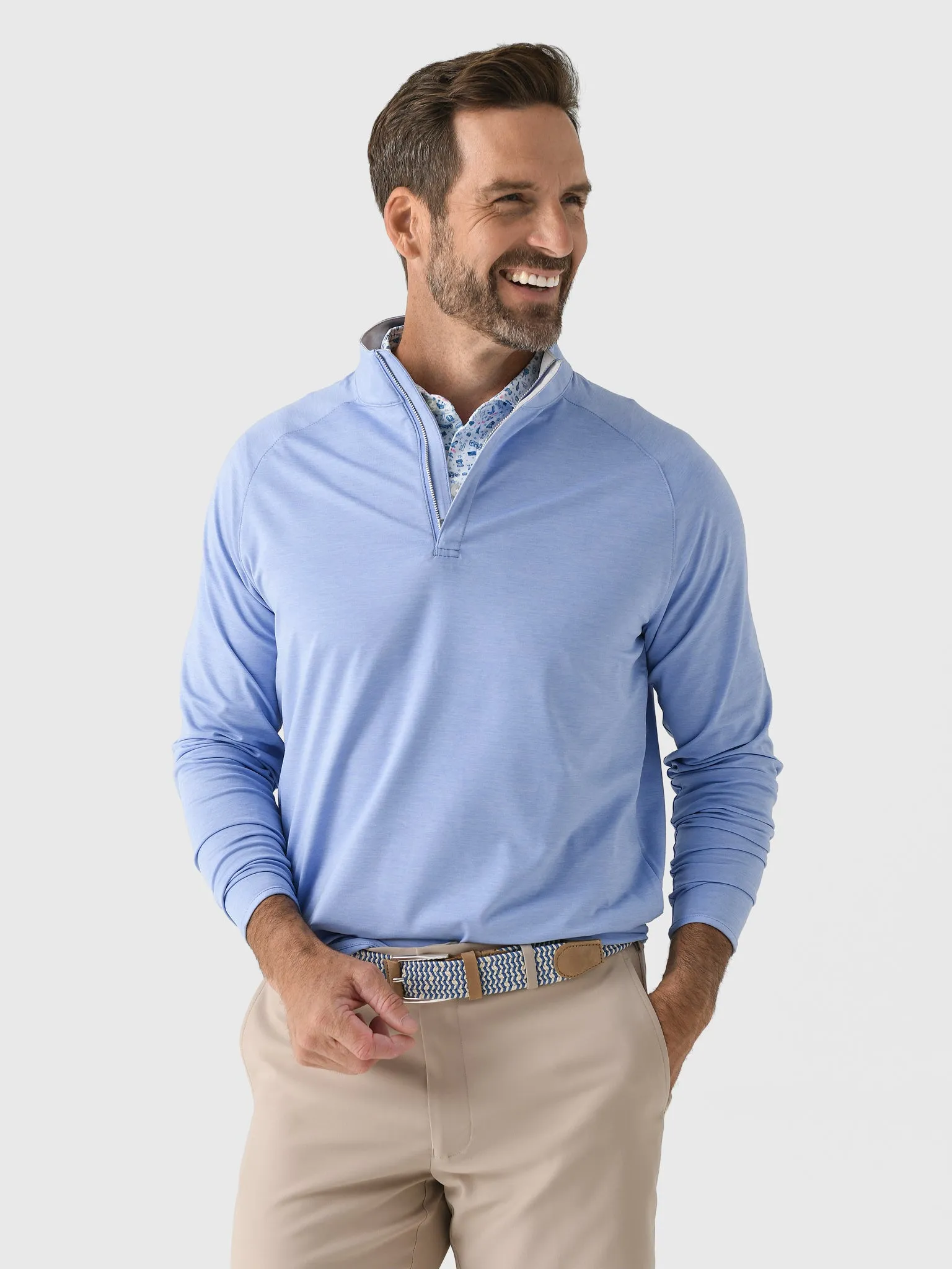 Peter Millar Crown Crafted Men's Stealth Performance Quarter-Zip sold by Saint Bernard product image thumbnail 4