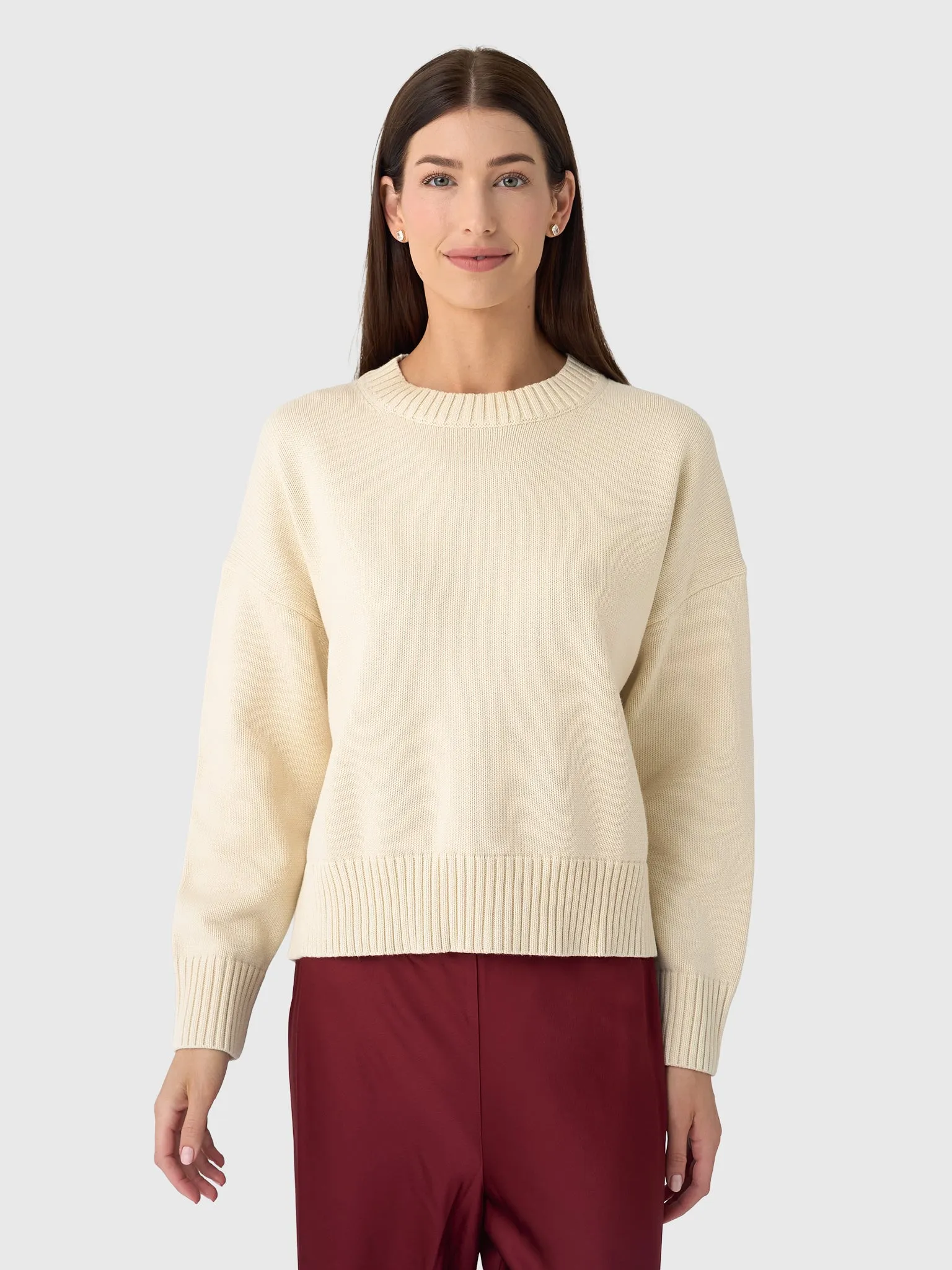 Perfect White Tee Women's Janet Cotton Sweater sold by Saint Bernard