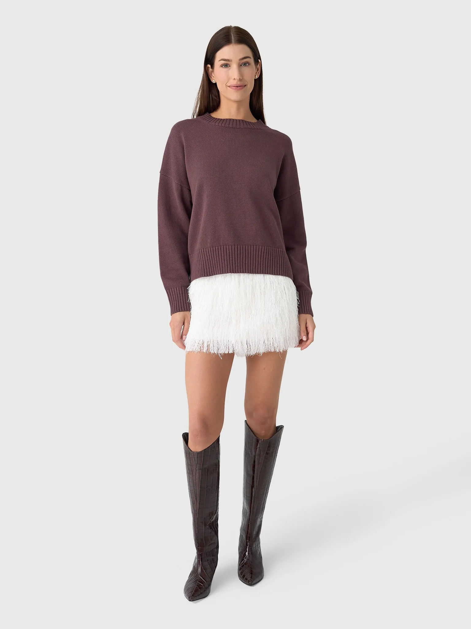 Perfect White Tee Women's Janet Cotton Sweater sold by Saint Bernard product image thumbnail 5