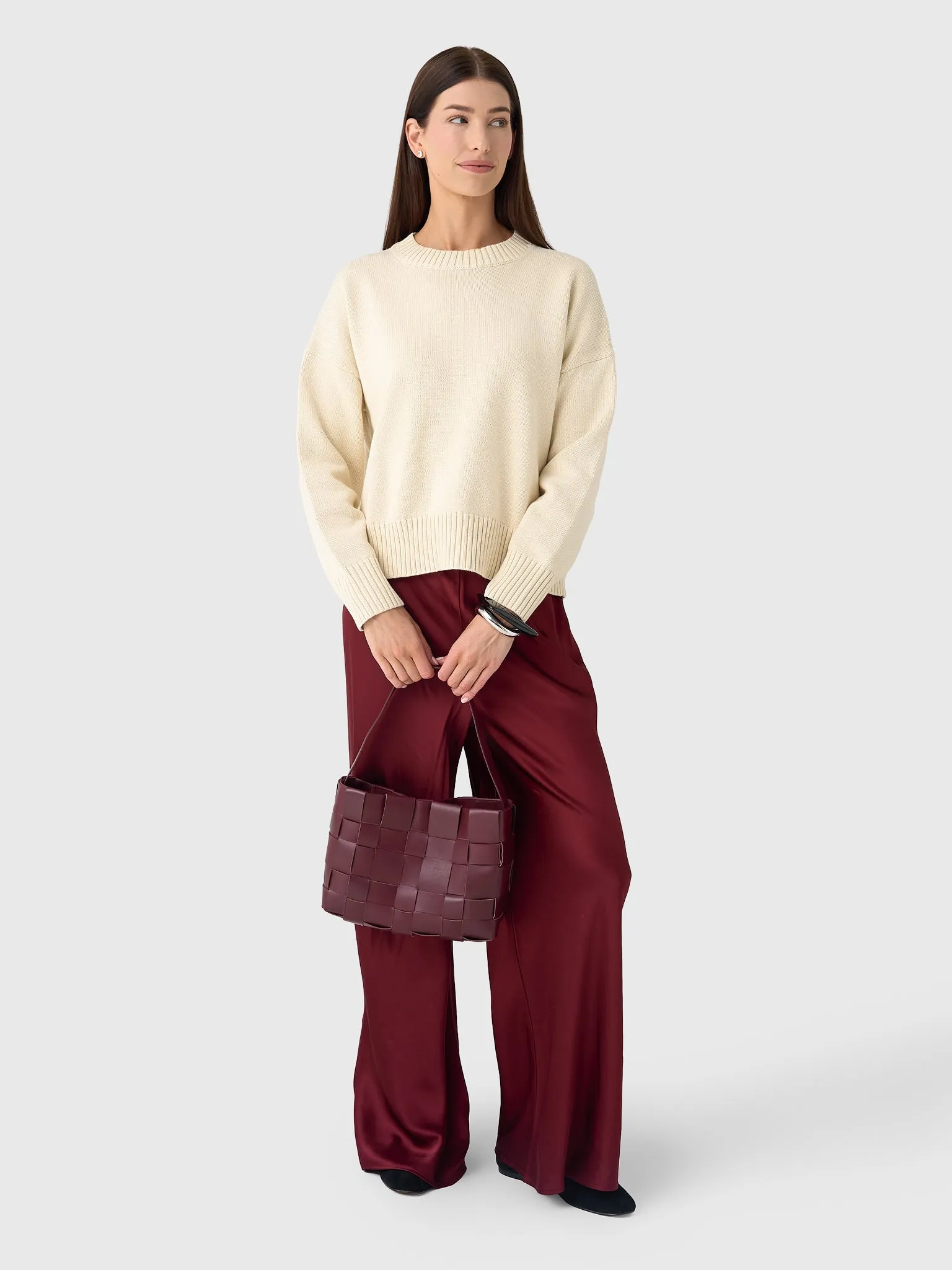 Perfect White Tee Women's Janet Cotton Sweater sold by Saint Bernard product image thumbnail 2