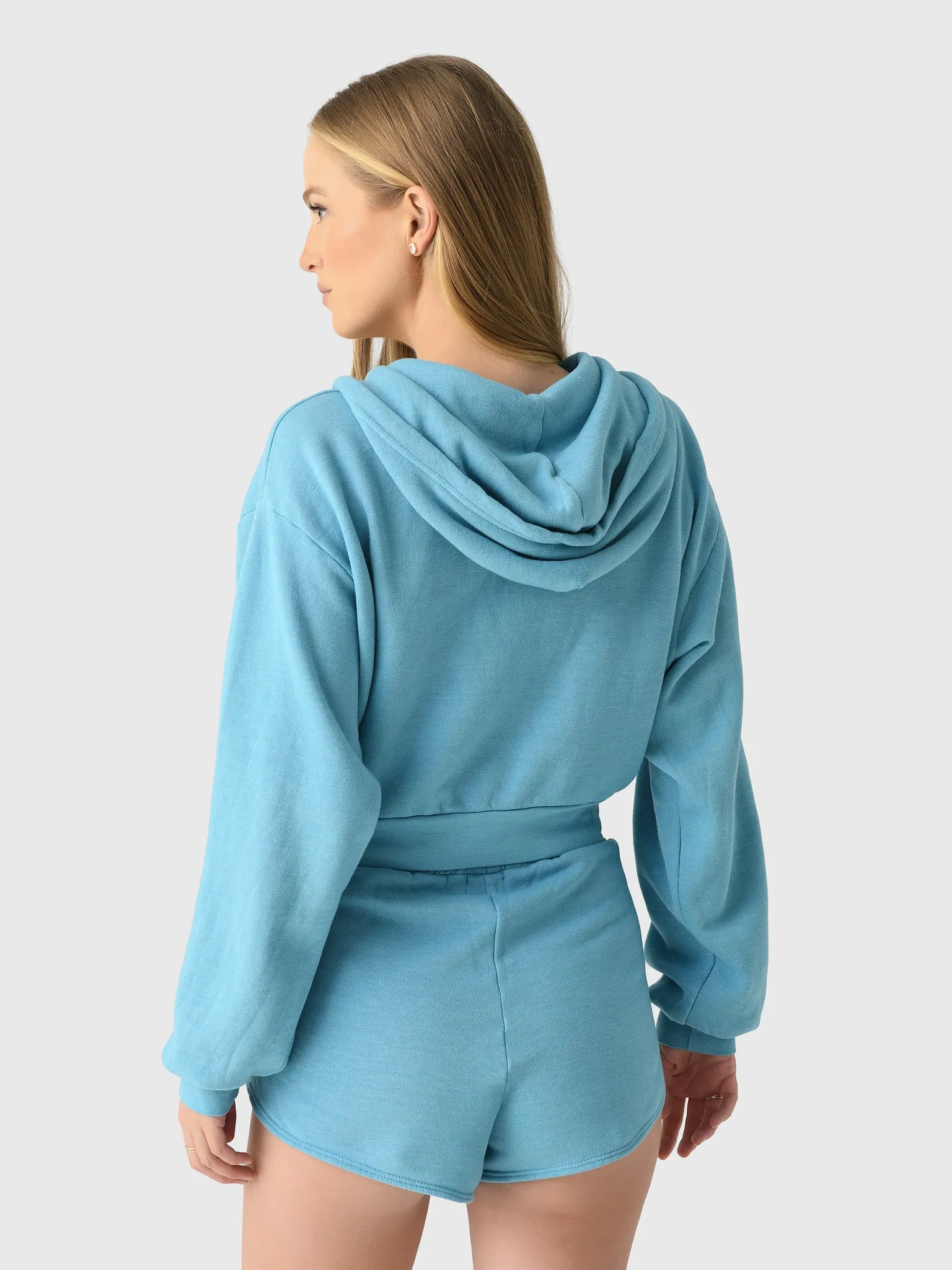 Aviator Nation Women's 5 Stripe Cropped Zip Hoodie sold by Saint Bernard product image thumbnail 4