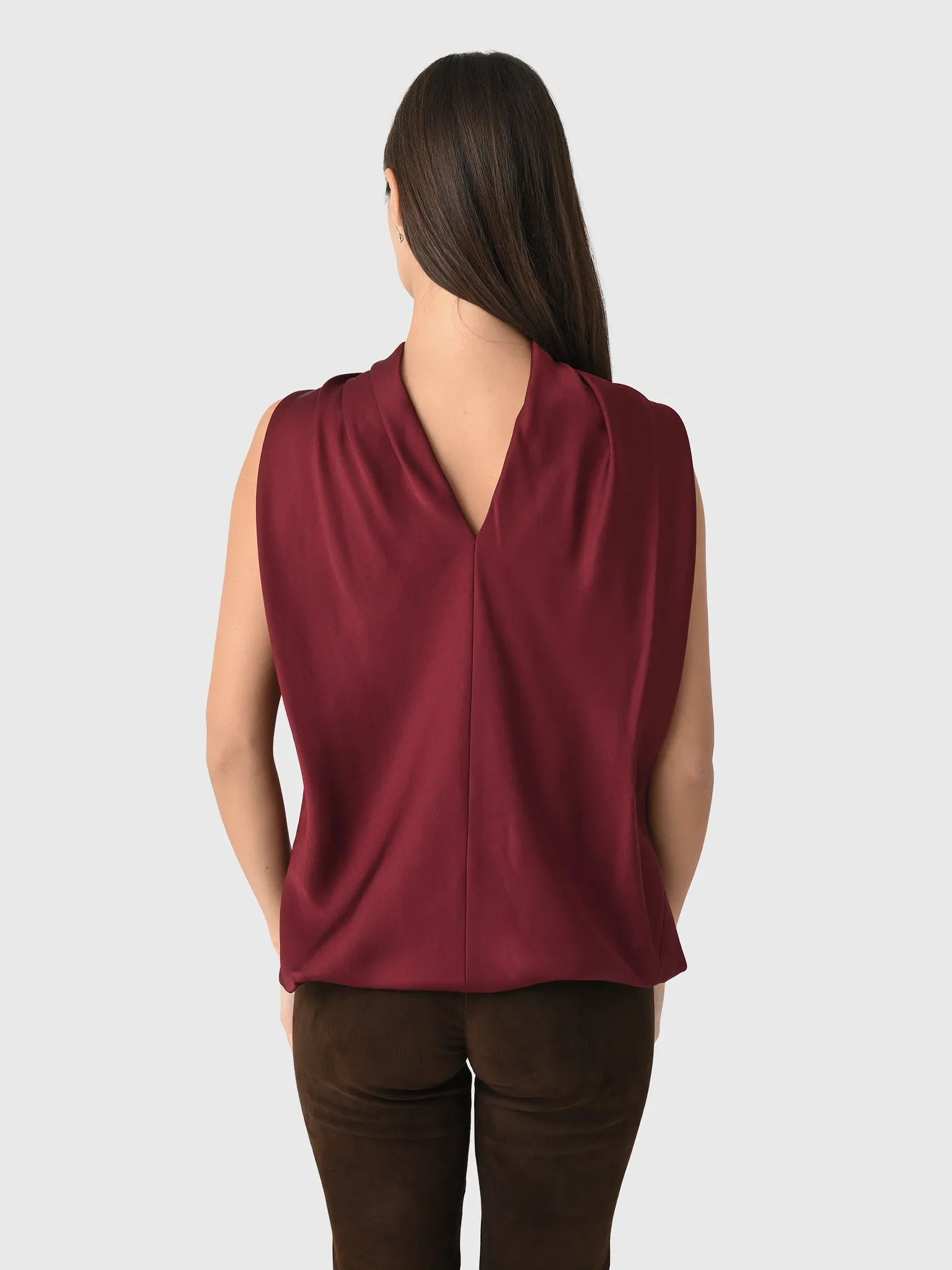 Simkhai Women's Scarlett Satin Cape Top sold by Saint Bernard product image thumbnail 3