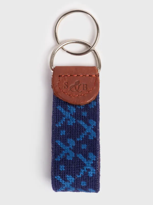 Smathers & Branson Tonal Clubs Needlepoint Key Fob sold by Saint Bernard