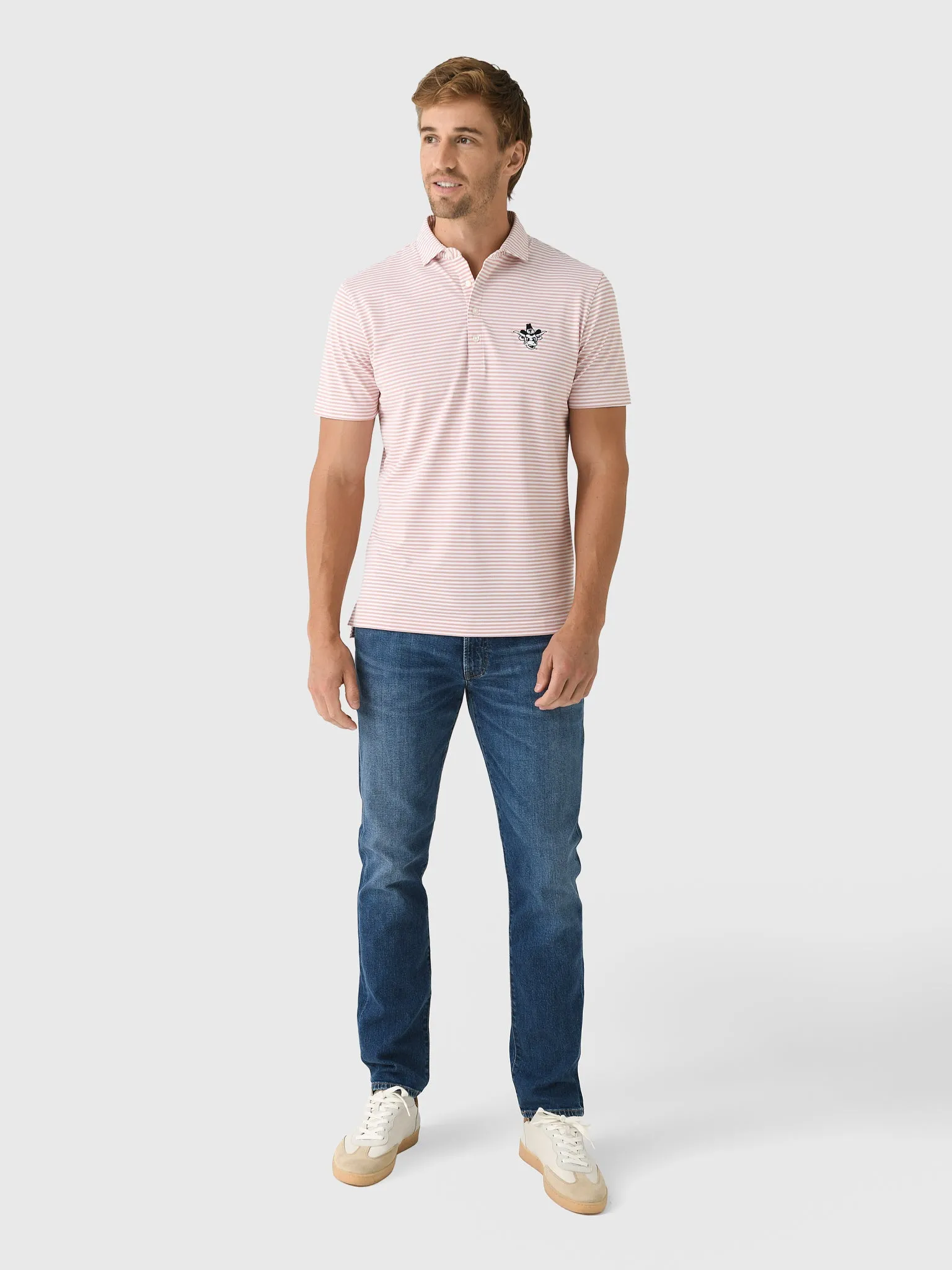 Johnnie-O Men's Collegiate Stetson Stripe Performance Mesh Polo sold by Saint Bernard product image thumbnail 5