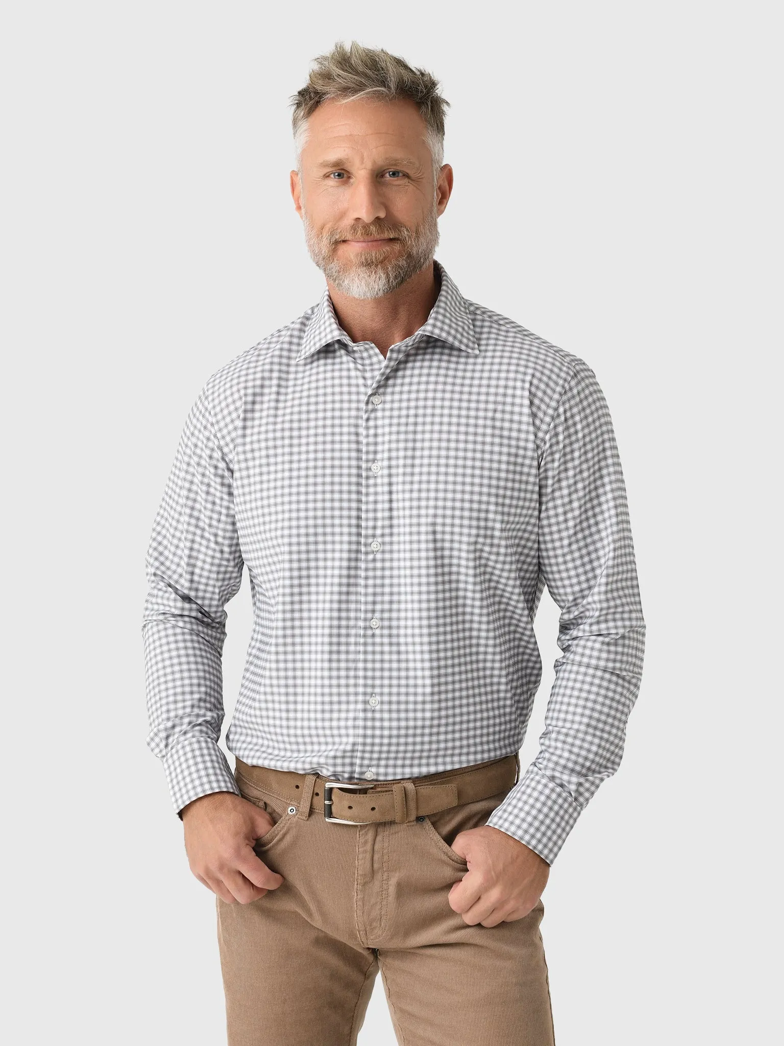 Peter Millar Crown Men's Fairbanks Performance Twill Sport Shirt sold by Saint Bernard product image thumbnail 3