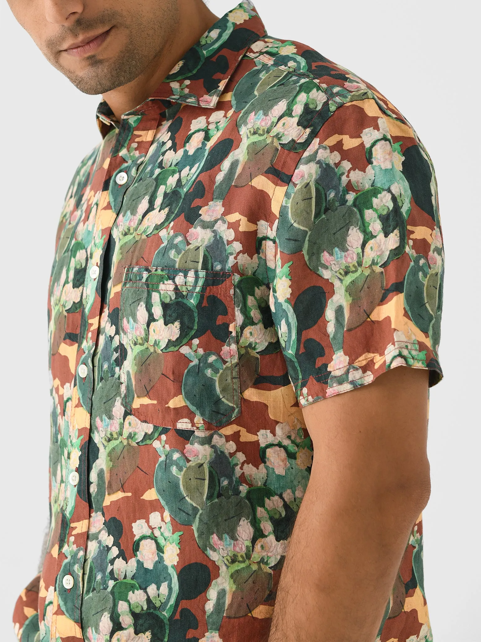 Billy Reid Men's Short Sleeve Cactus Treme Shirt sold by Saint Bernard product image thumbnail 5