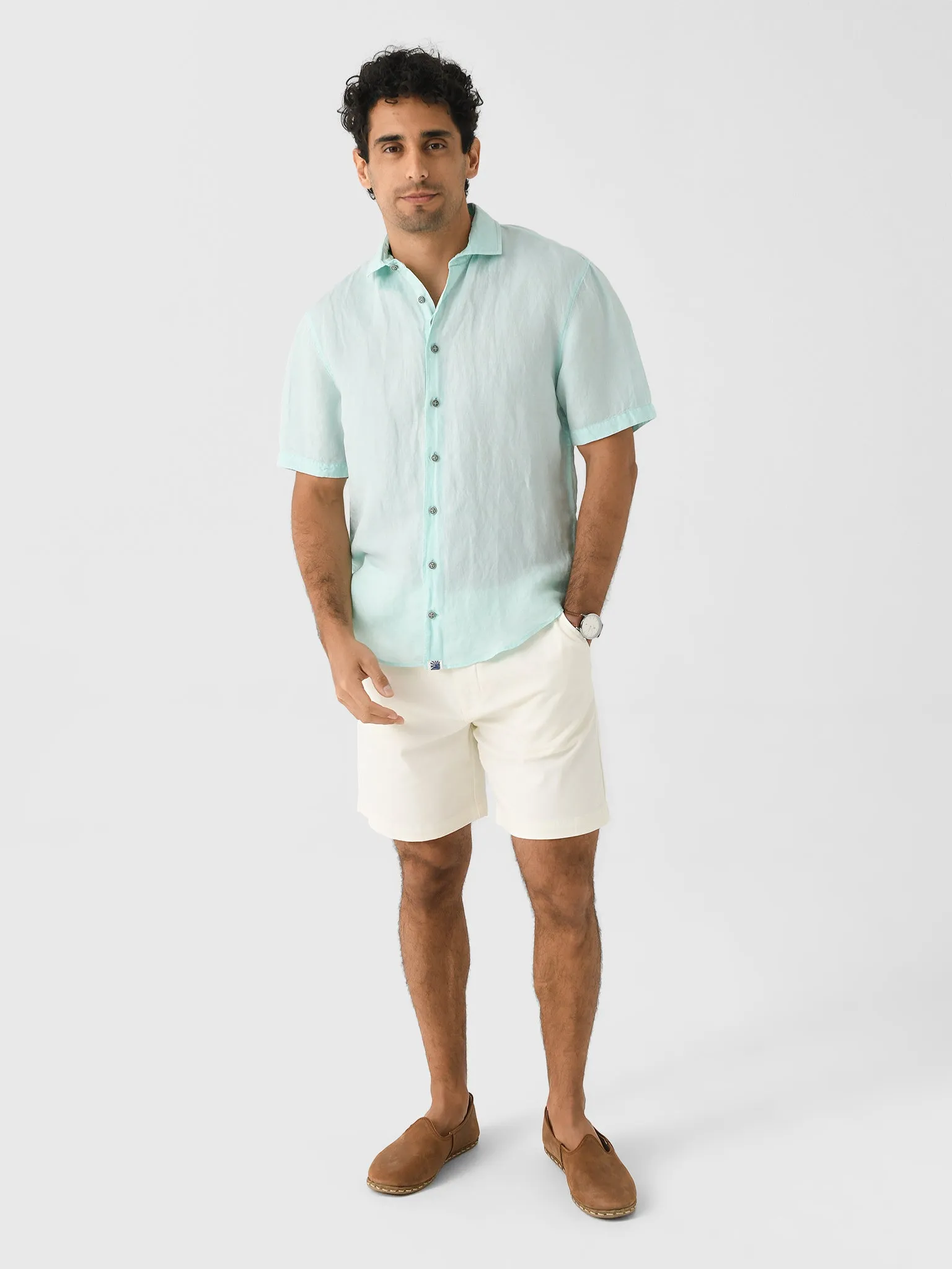 Johnnie-O Men's Gianni Hangin' Out Linen Button-Down Shirt sold by Saint Bernard product image thumbnail 2