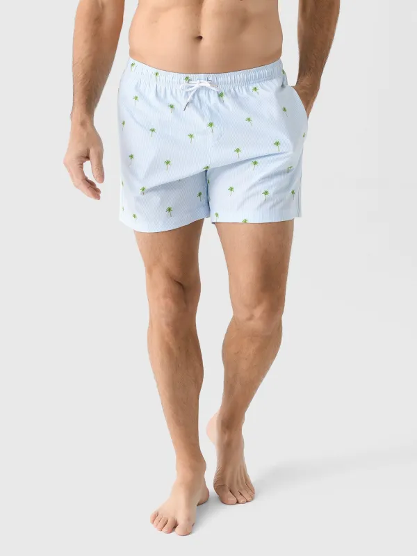 Bermies Men's Palm Stripes Swim Trunk made by Saint Bernard