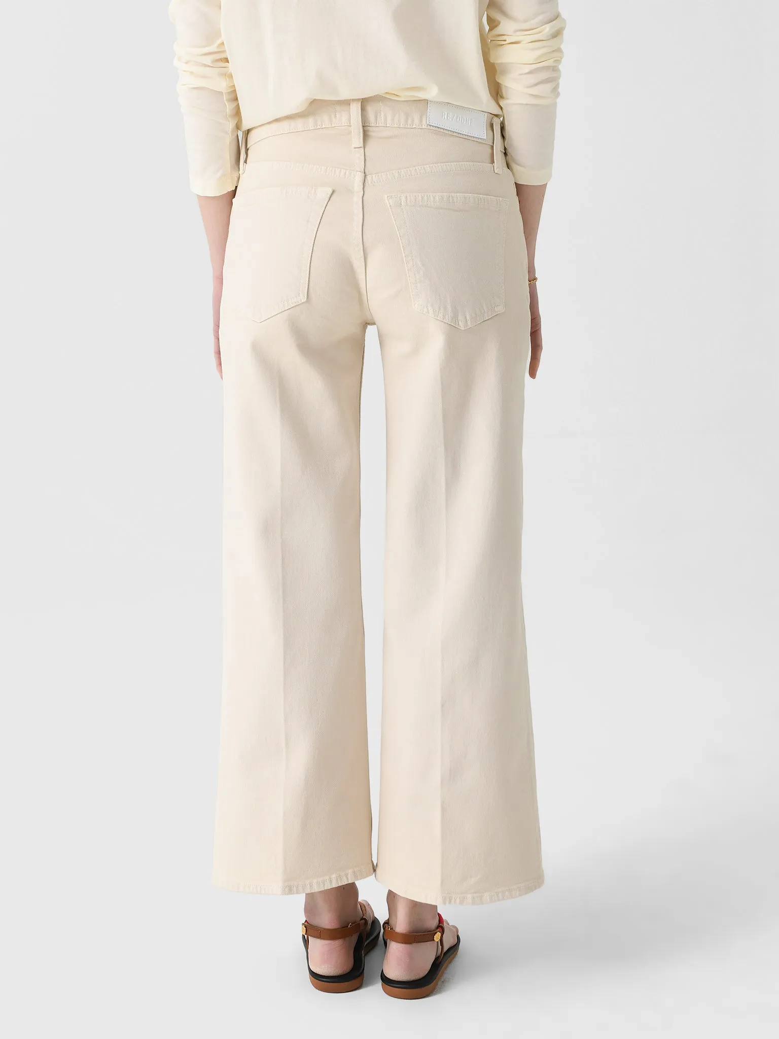 Re/Done Women's Mid Rise Wide Leg Crop Jean sold by Saint Bernard product image thumbnail 4