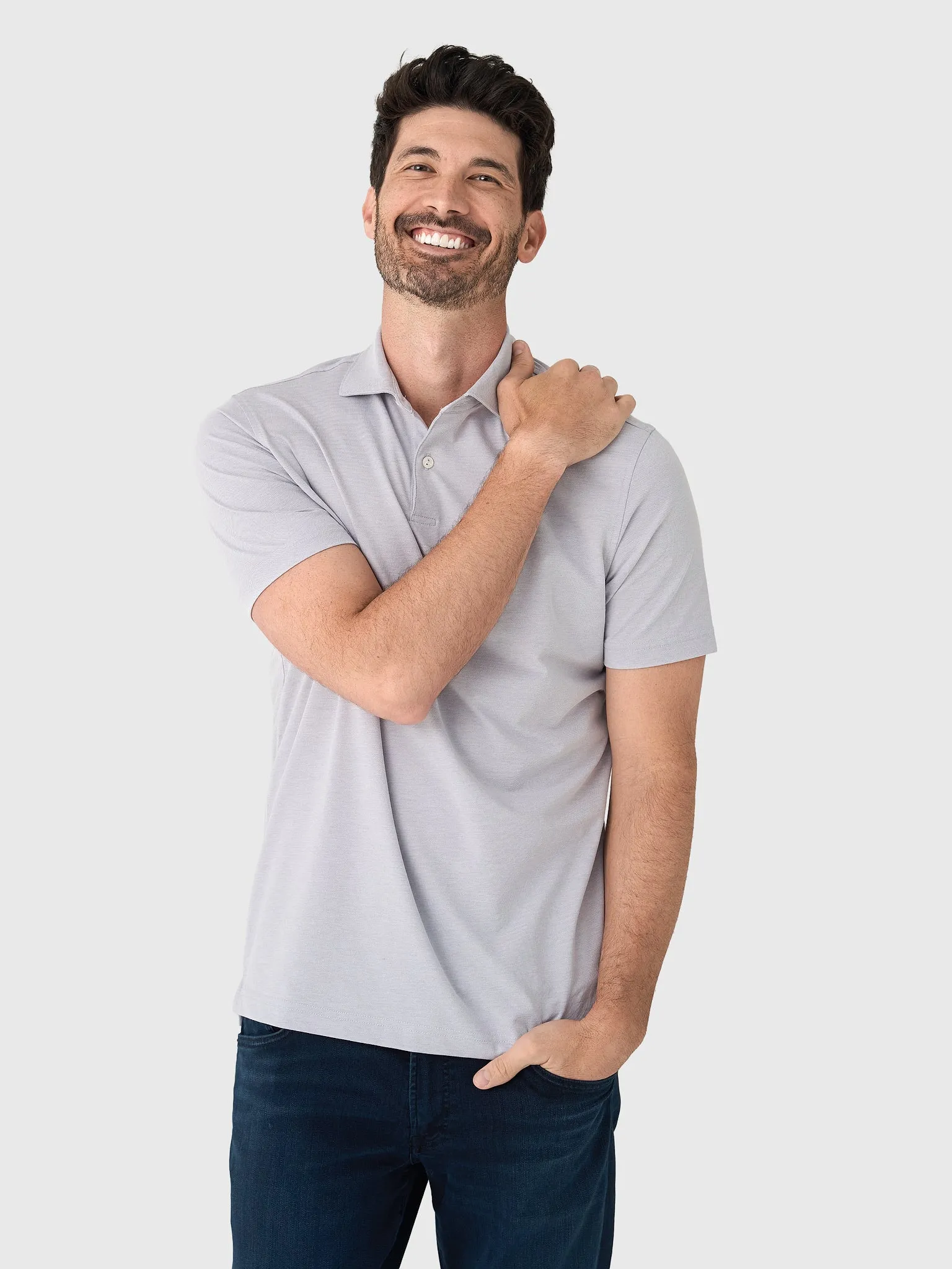 Peter Millar Crown Crafted Men's Albatross Cotton Blend Piqué Polo sold by Saint Bernard