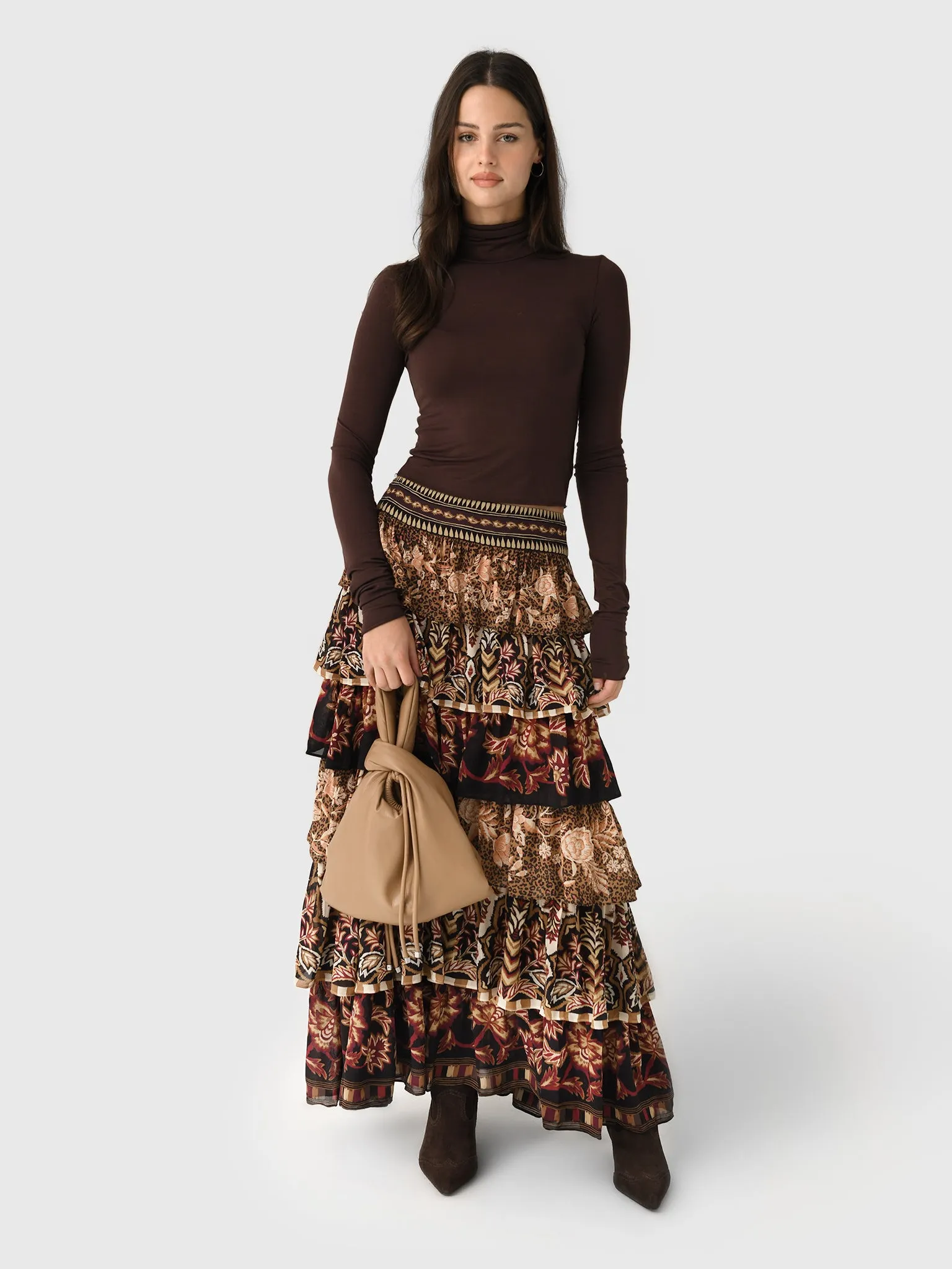 Eterne Women's Cropped Fitted Turtleneck Top sold by Saint Bernard product image thumbnail 2