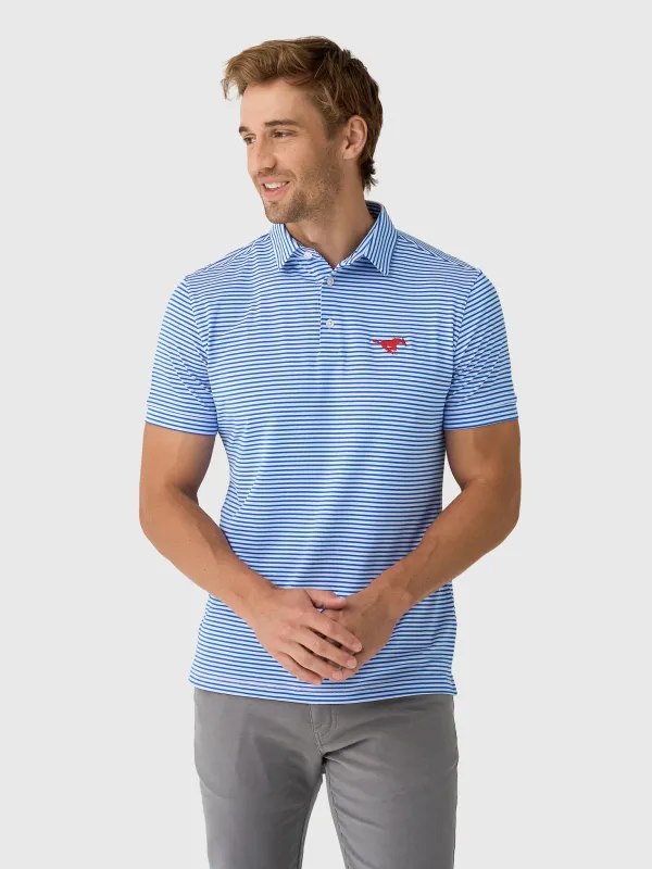 Mizzen+Main Men's Southern Methodist University Trim Versa Polo made by Mizzen+Main