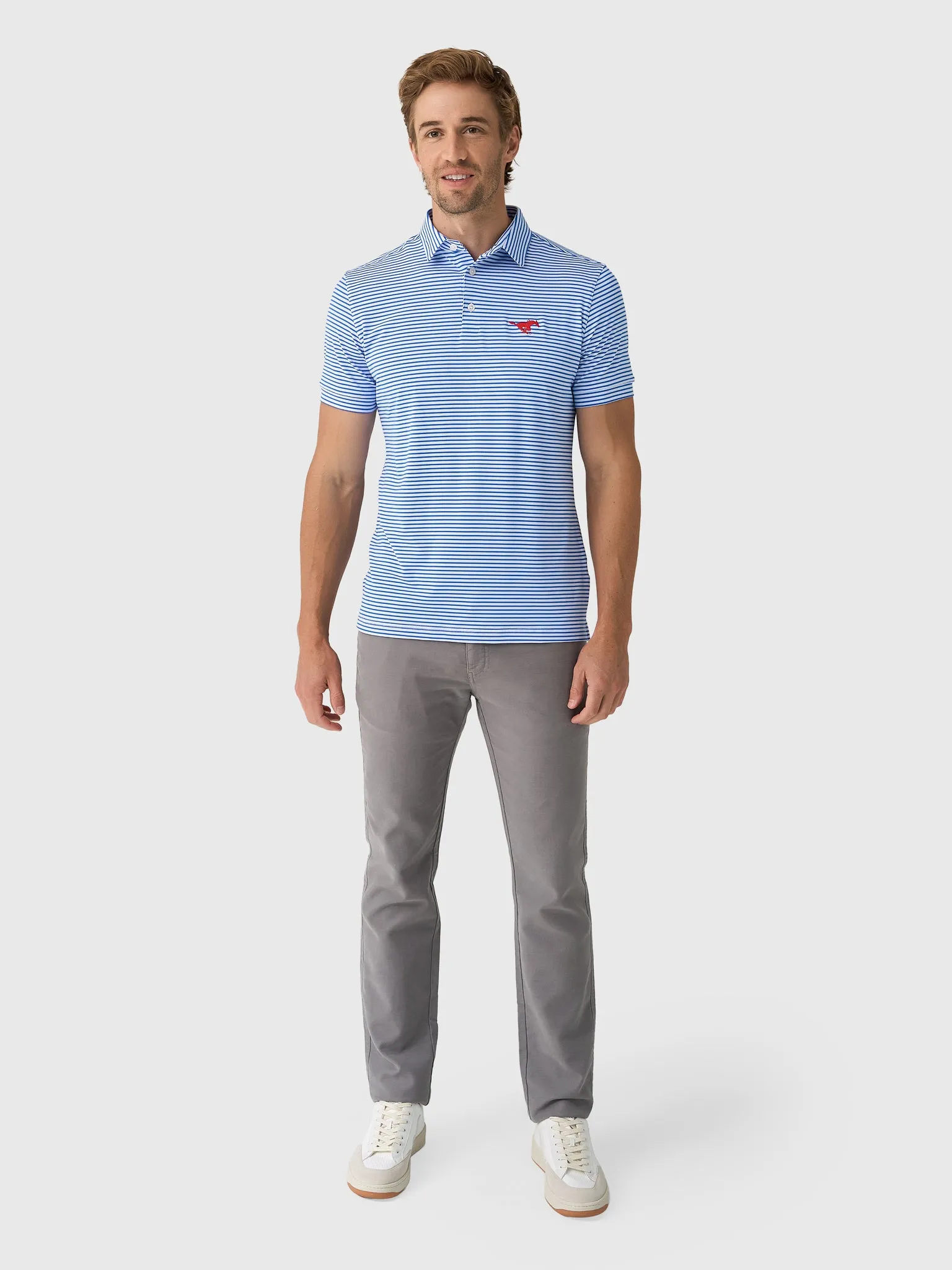Mizzen+Main Men's Southern Methodist University Trim Versa Polo sold by Saint Bernard product image thumbnail 2