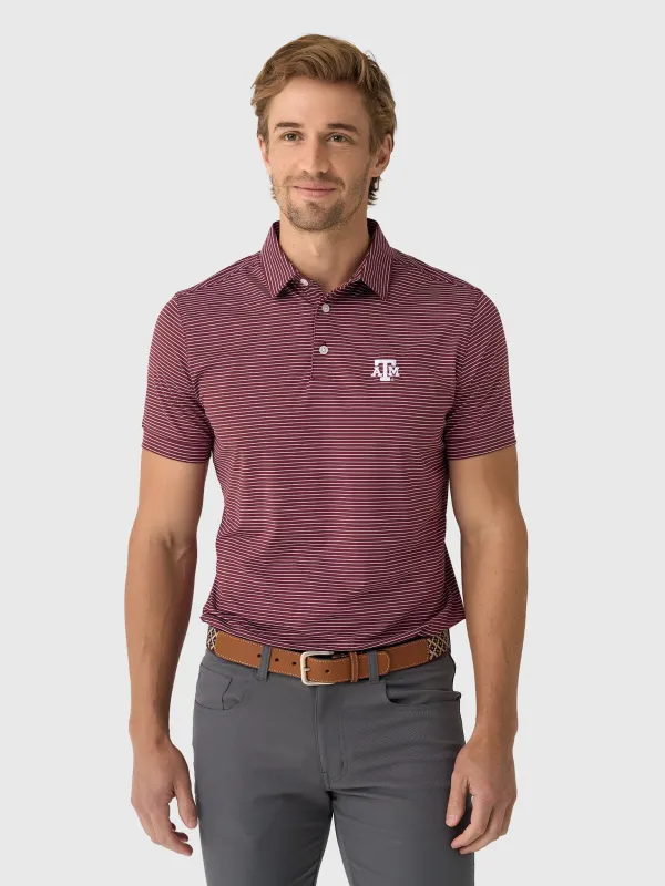Mizzen+Main Men's Texas A&M University Trim Versa Polo made by Mizzen+Main