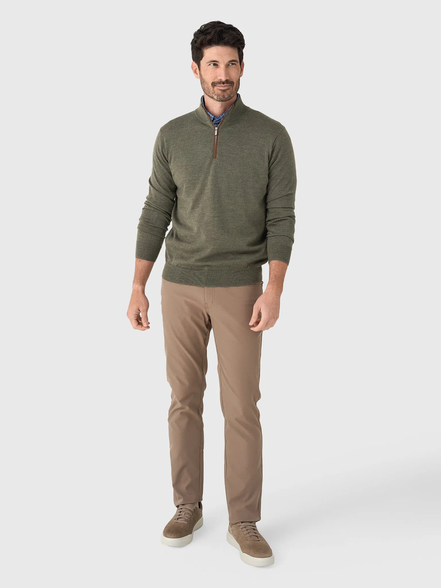 Peter Millar Crown Men's Autumn Crest Suede Trim Quarter-Zip sold by Saint Bernard product image thumbnail 2