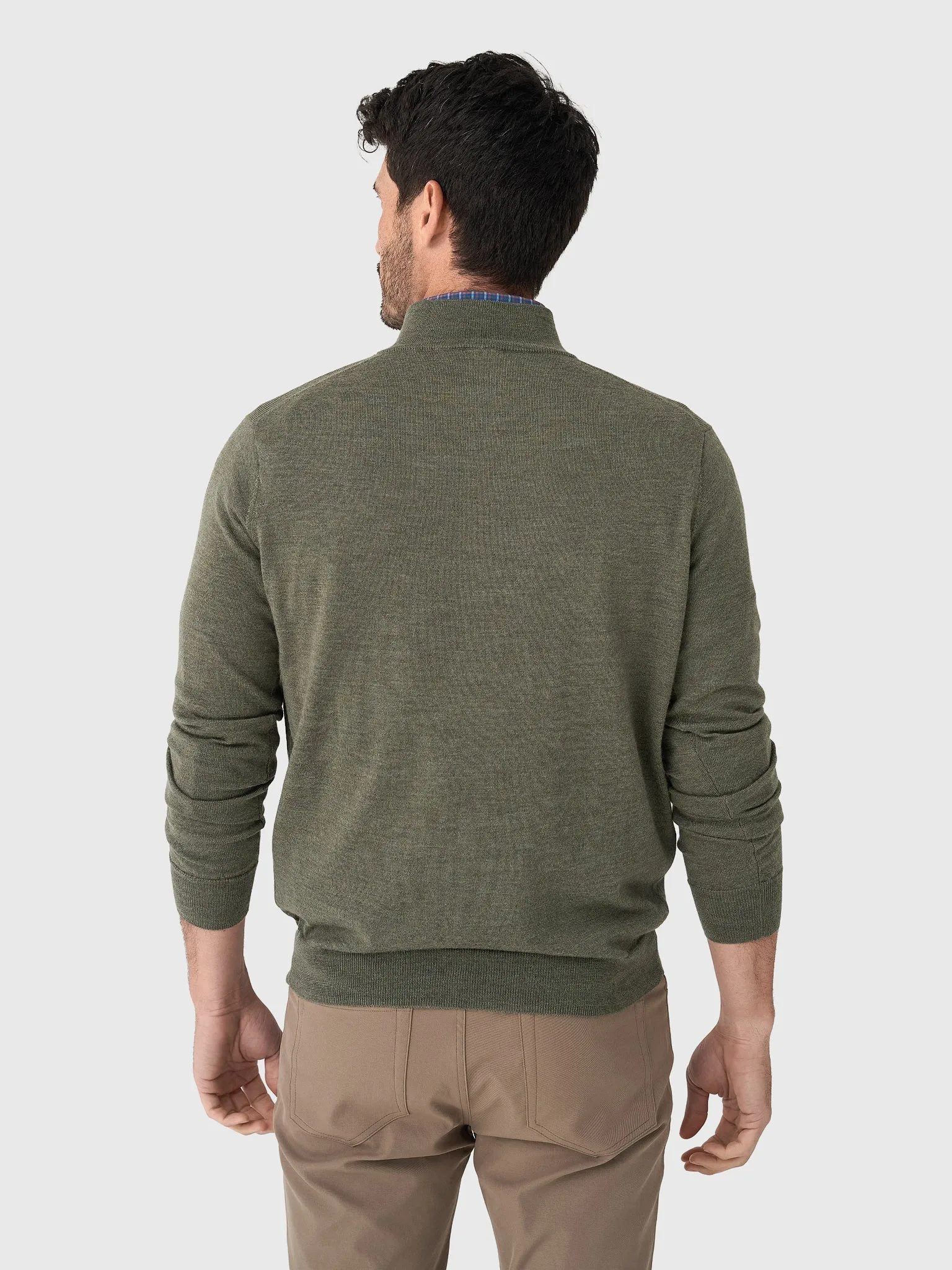 Peter Millar Crown Men's Autumn Crest Suede Trim Quarter-Zip sold by Saint Bernard product image thumbnail 3