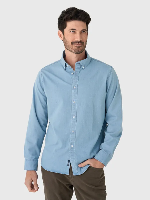 Mizzen+Main Men's Trim Nash Chambray Shirt made by Mizzen+Main