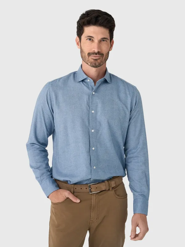 Peter Millar Crown Crafted Men's Brixen Italian Flannel Sport Shirt made by Peter Millar