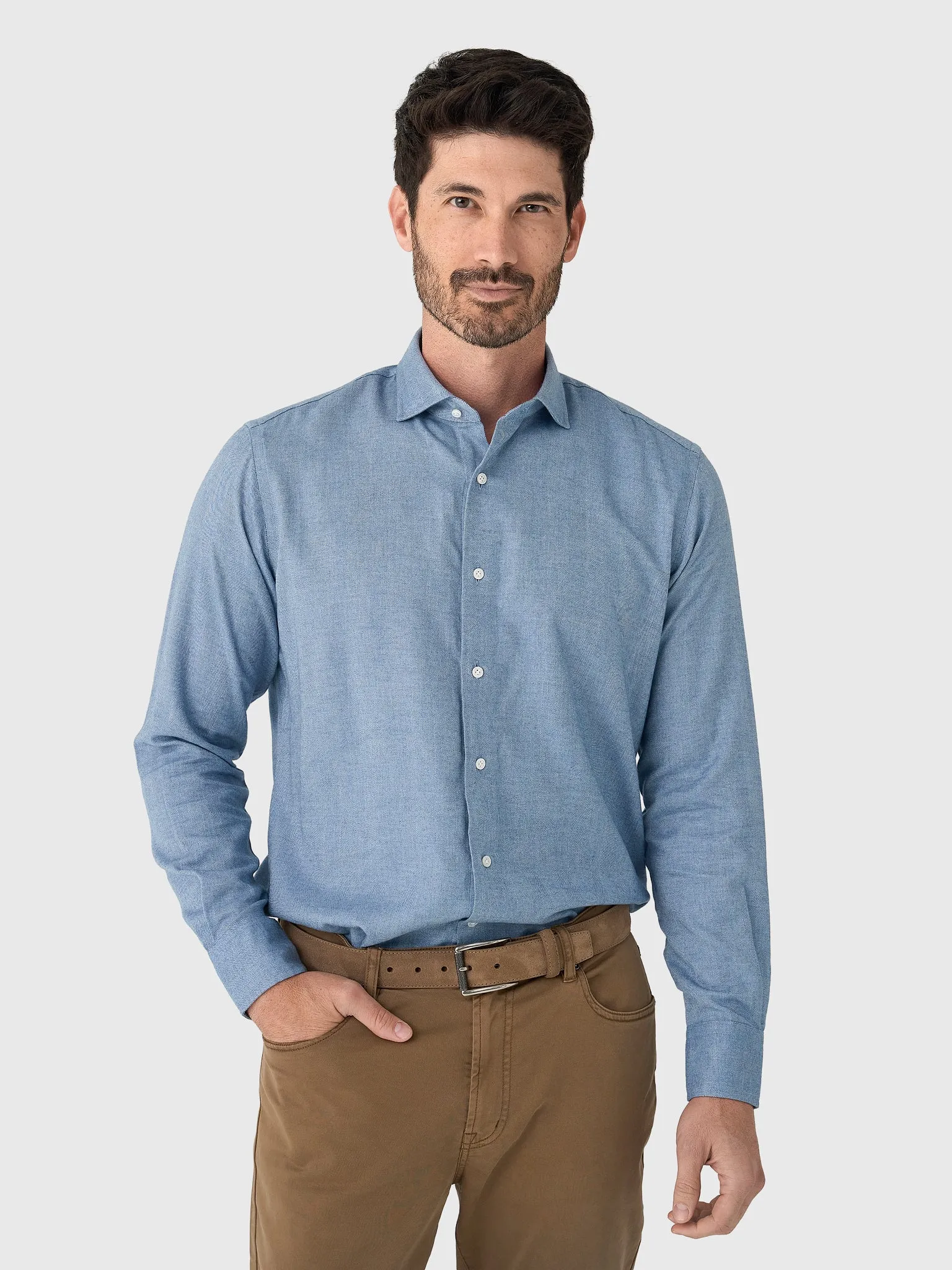 Peter Millar Crown Crafted Men's Brixen Italian Flannel Sport Shirt sold by Saint Bernard