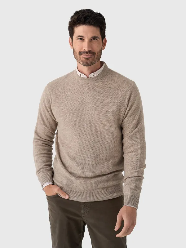 Peter Millar Crown Men's Autumn Crest Honeycomb Crewneck Sweater sold by Saint Bernard