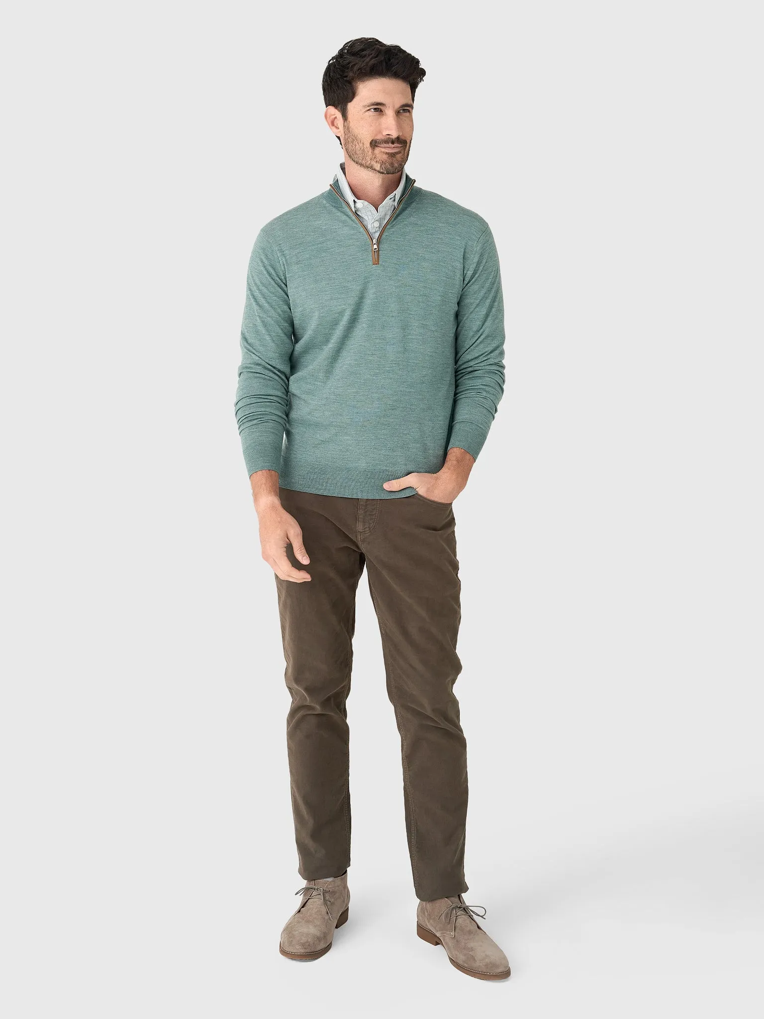 Peter Millar Crown Crafted Men's Excursionist Flex Quarter-Zip Sweater sold by Saint Bernard product image thumbnail 2