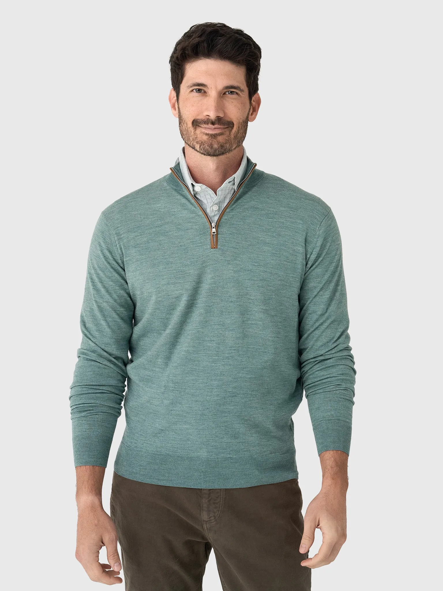 Peter Millar Crown Crafted Men's Excursionist Flex Quarter-Zip Sweater sold by Saint Bernard