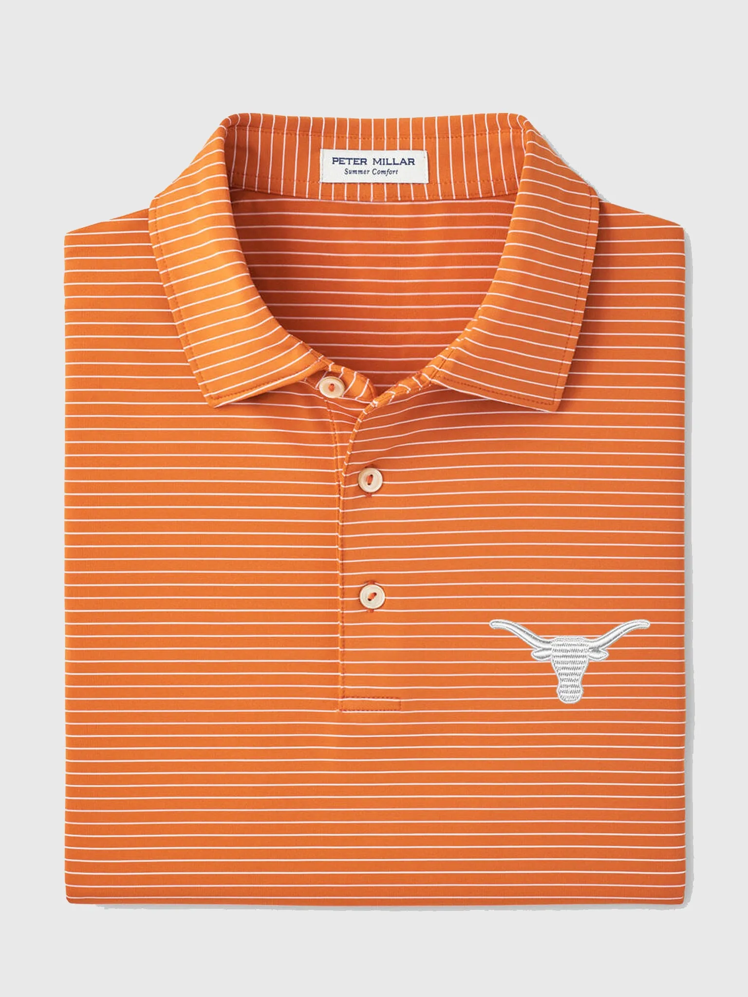 Peter Millar Collegiate Men's Texas Longhorns Hemlock Performance Jersey Polo sold by Saint Bernard product image thumbnail 3