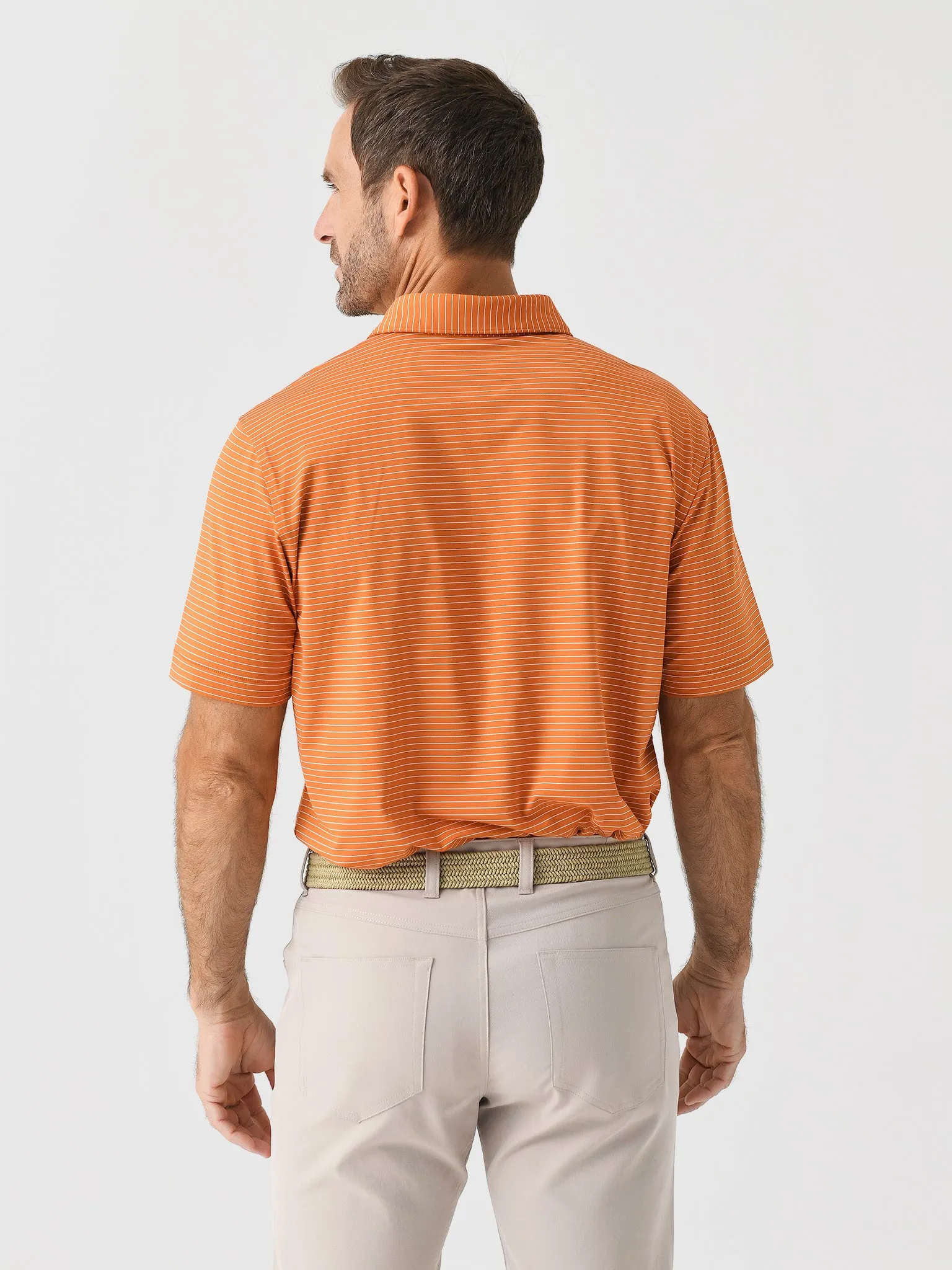 Peter Millar Collegiate Men's Texas Longhorns Hemlock Performance Jersey Polo sold by Saint Bernard product image thumbnail 2