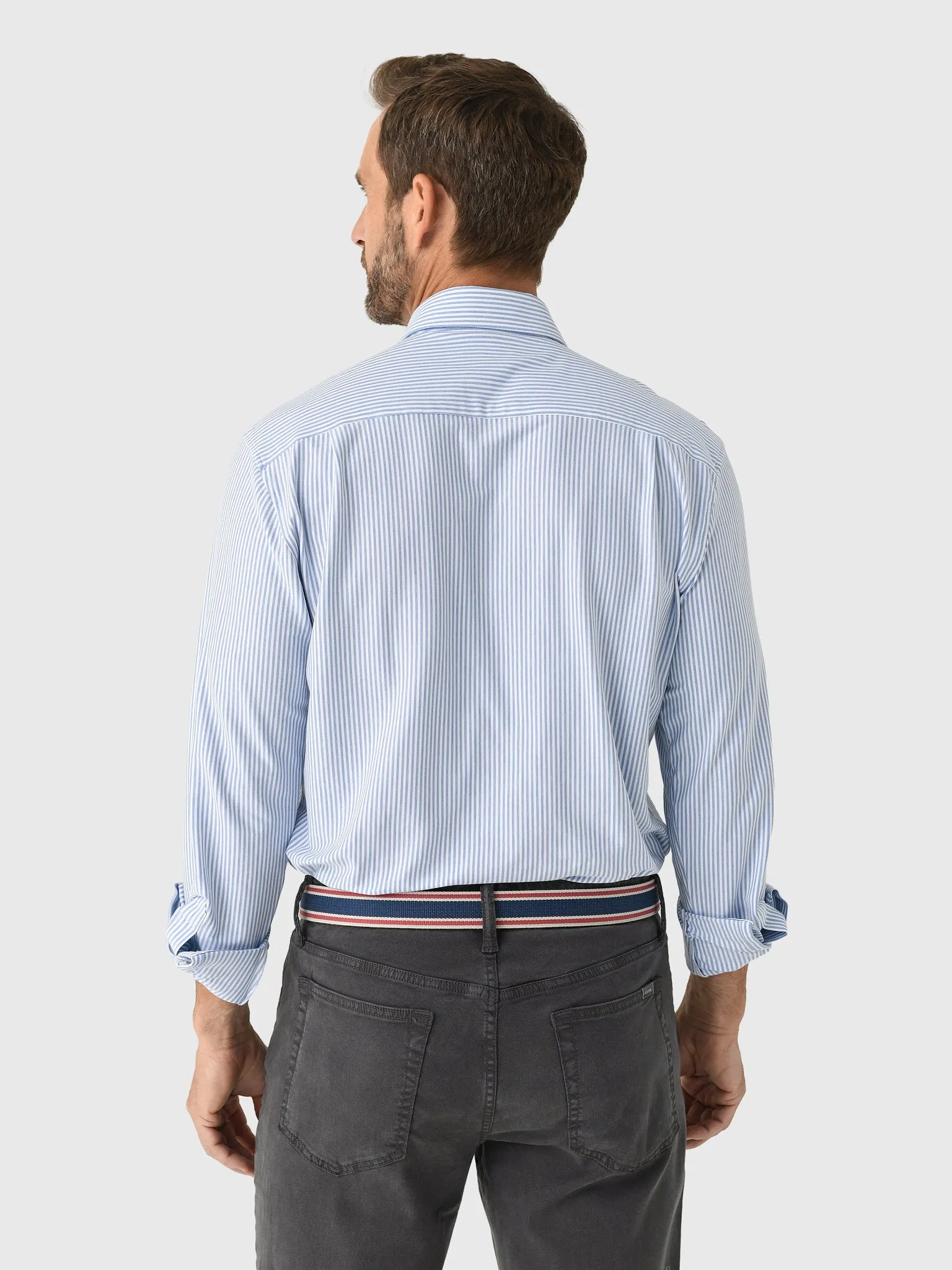 Peter Millar Crown Crafted Men's Excursionist Flex Stripe Sport Shirt sold by Saint Bernard product image thumbnail 3