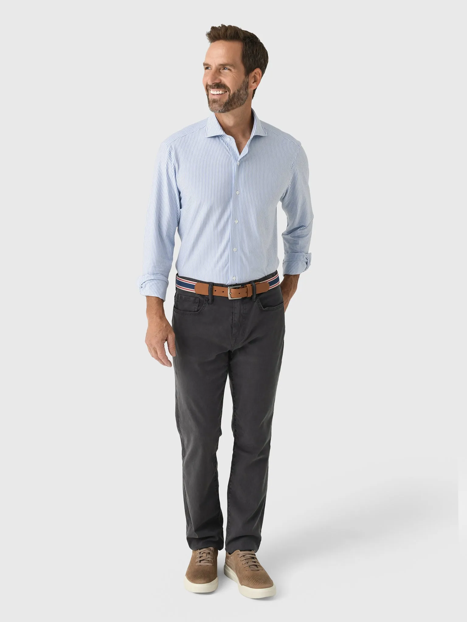 Peter Millar Crown Crafted Men's Excursionist Flex Stripe Sport Shirt sold by Saint Bernard product image thumbnail 2