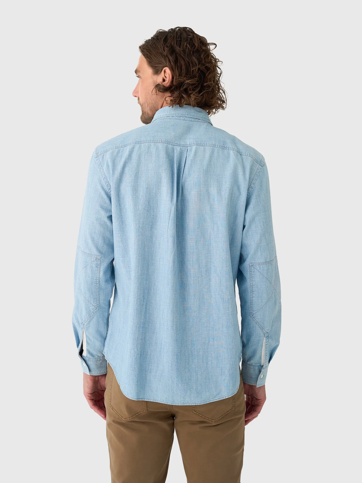 Billy Reid Men's Chambray Field Shirt sold by Saint Bernard product image thumbnail 4