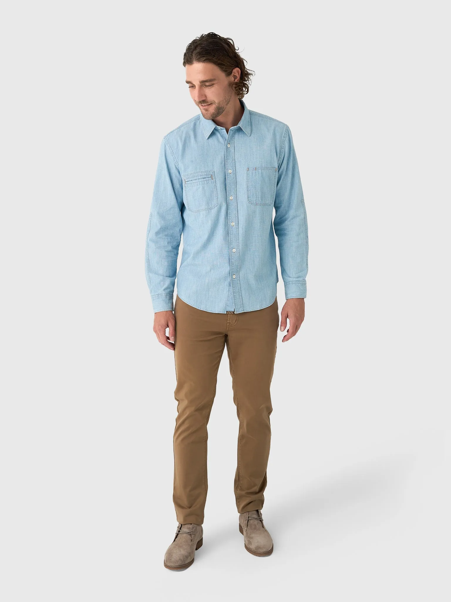 Billy Reid Men's Chambray Field Shirt sold by Saint Bernard product image thumbnail 2