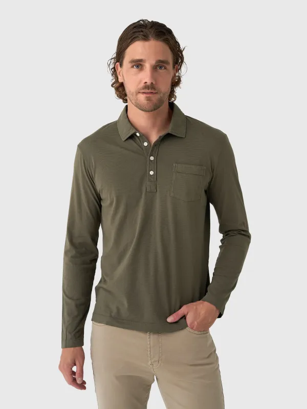 Billy Reid Men's Long Sleeve Pensacola Polo sold by Saint Bernard
