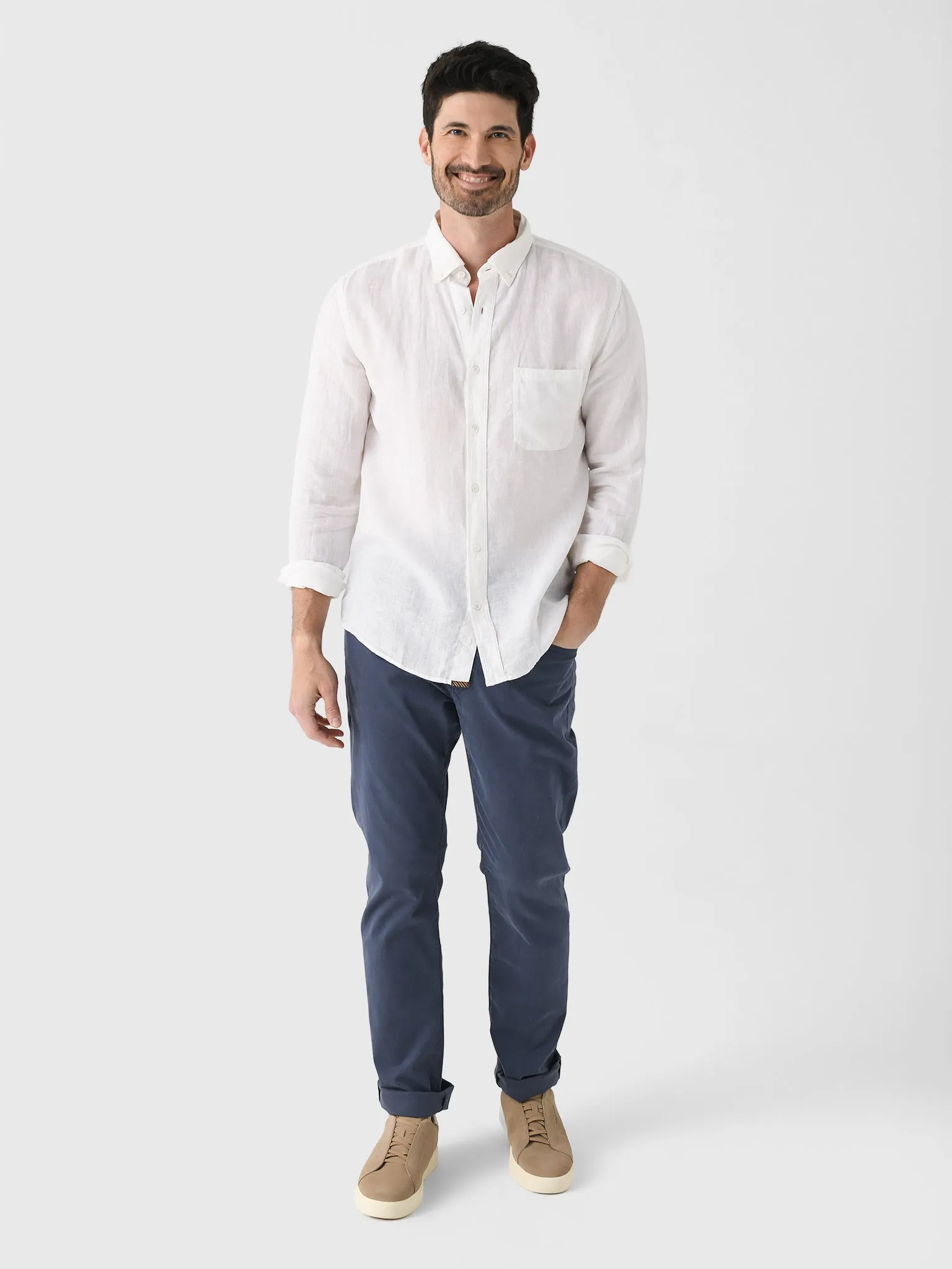 Billy Reid Men's Tuscumbia Linen Shirt sold by Saint Bernard product image thumbnail 3