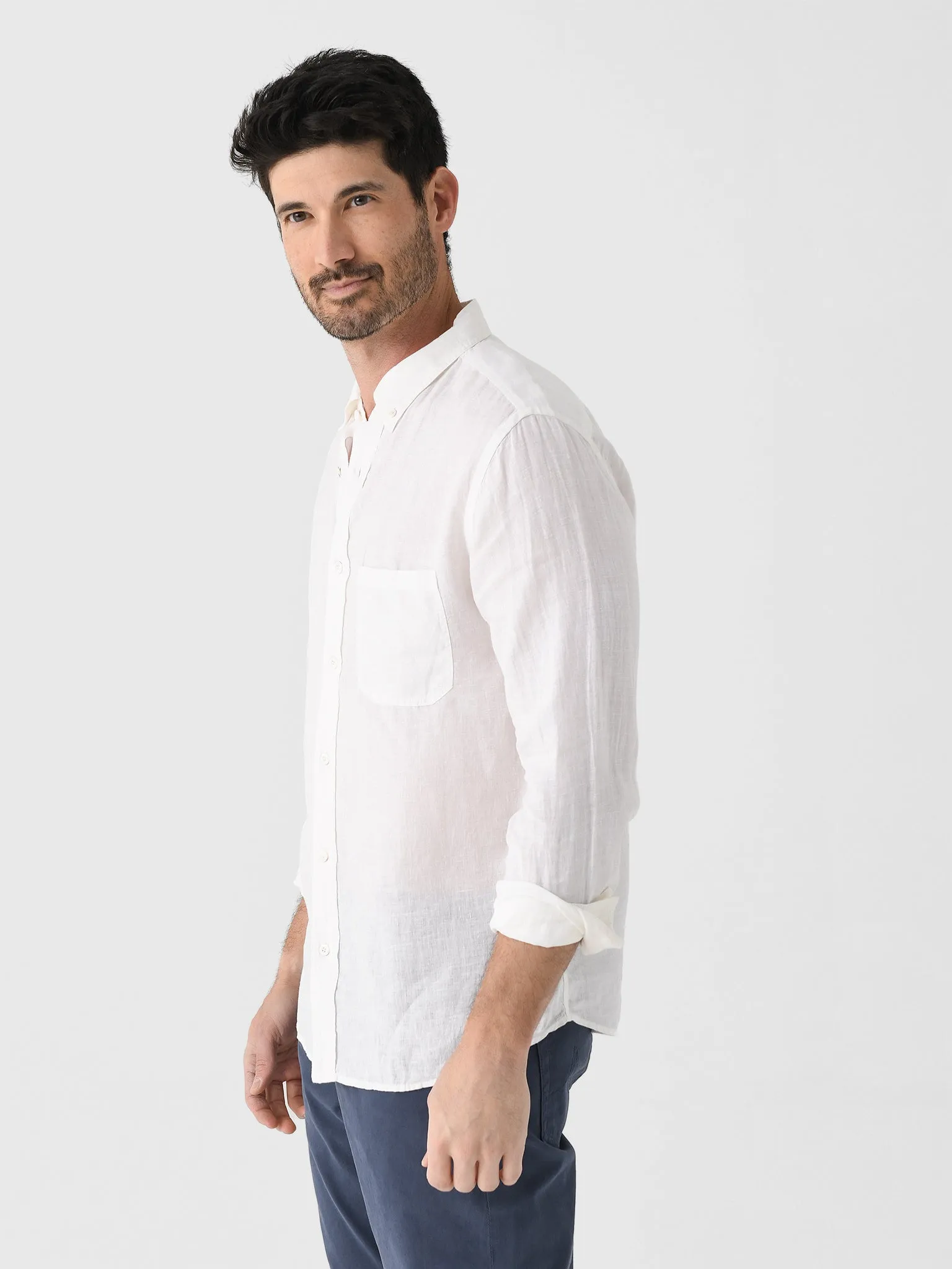 Billy Reid Men's Tuscumbia Linen Shirt sold by Saint Bernard product image thumbnail 4