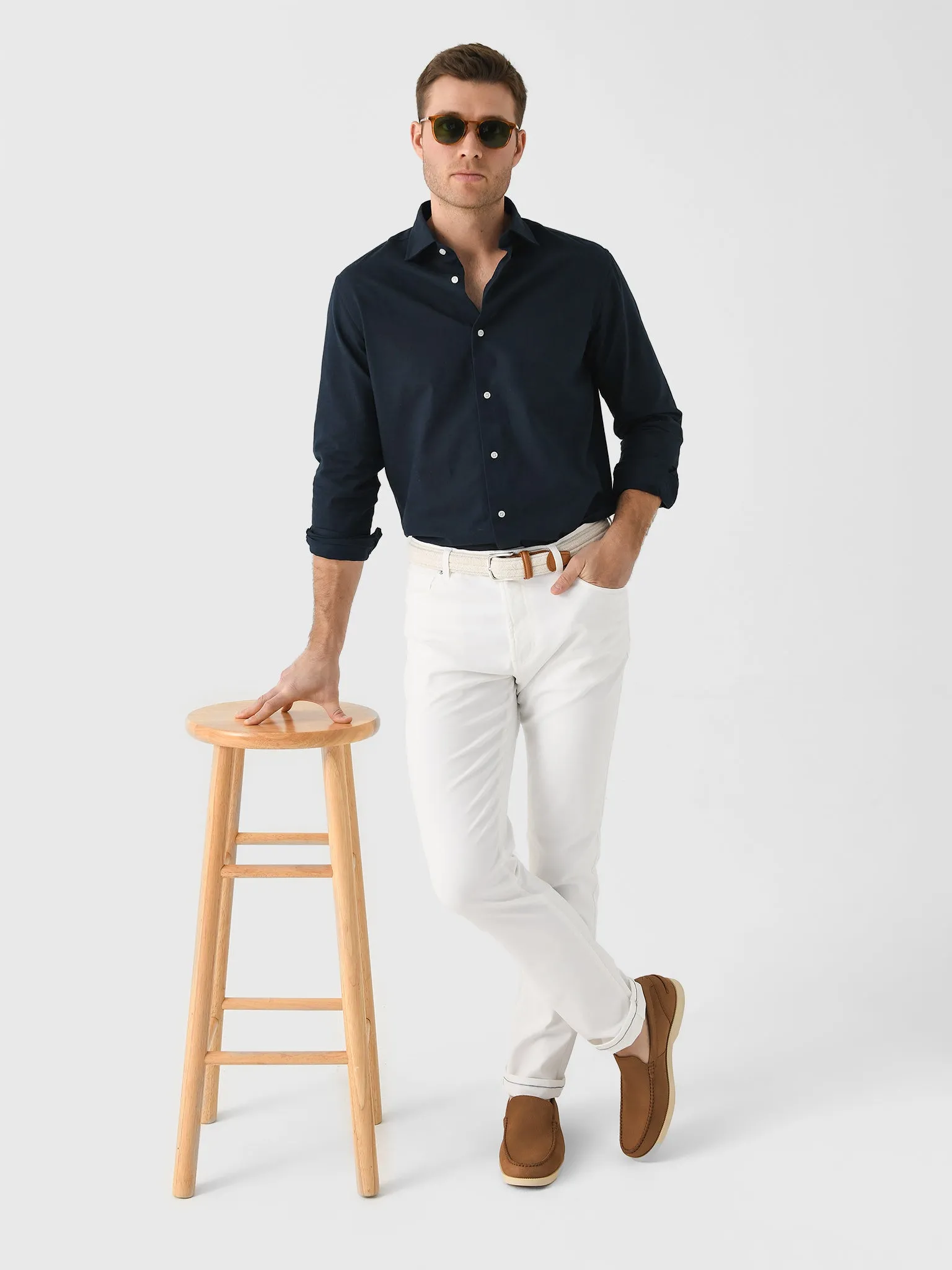 Nicoló Men's Naples Long Sleeve Shirt sold by Saint Bernard product image thumbnail 2