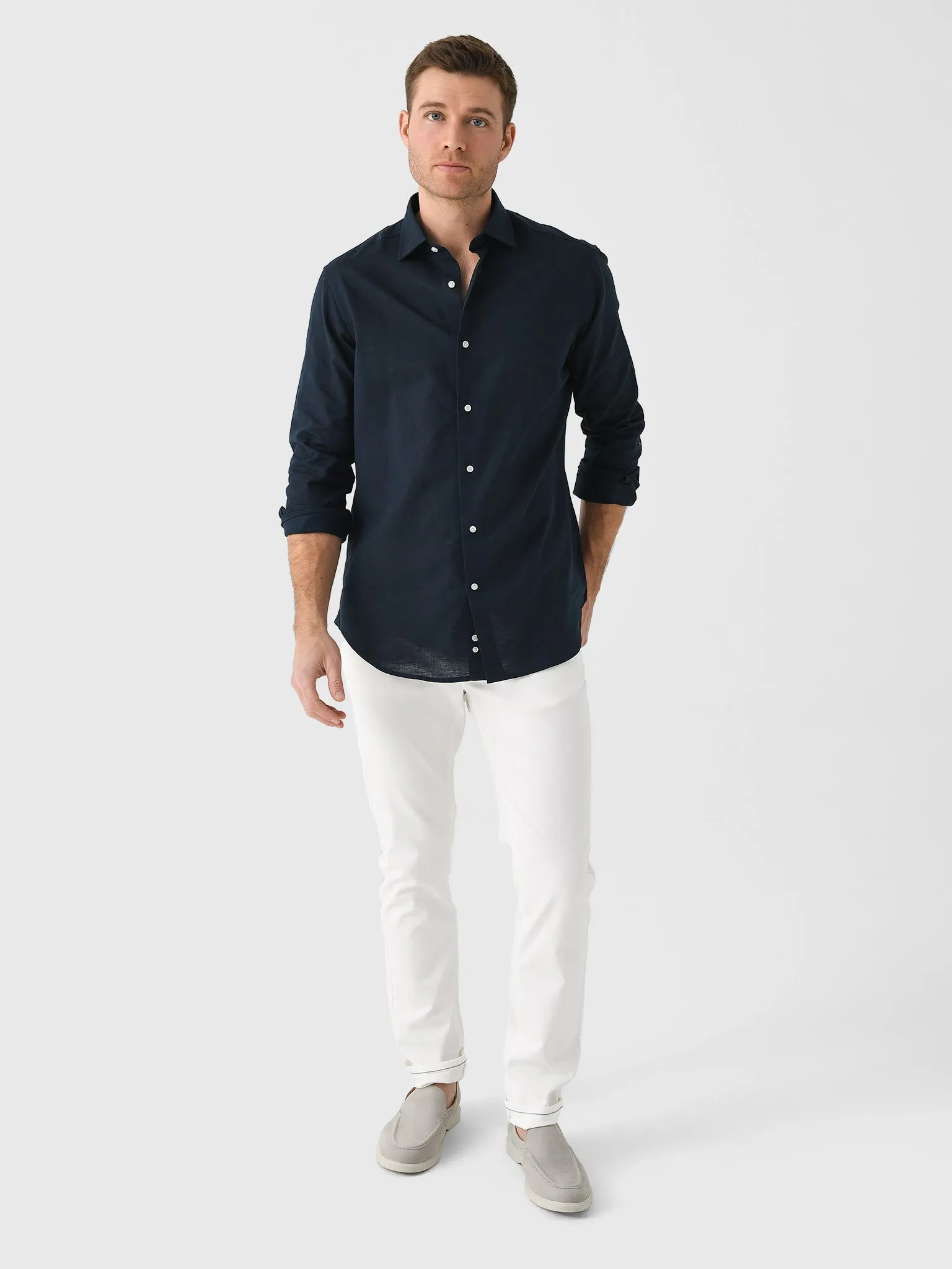 Nicoló Men's Naples Long Sleeve Shirt sold by Saint Bernard product image thumbnail 3