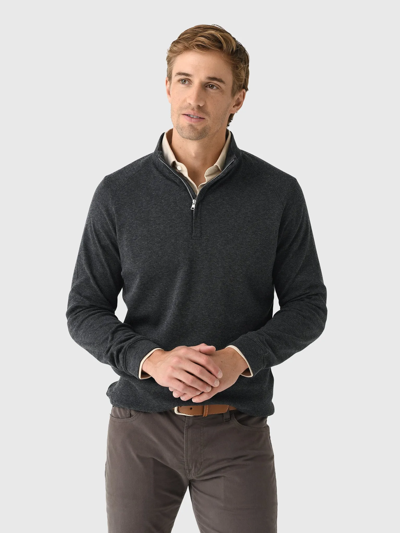 Peter Millar Crown Crafted Men's Grant Birdseye Quarter-Zip sold by Saint Bernard product image thumbnail 5
