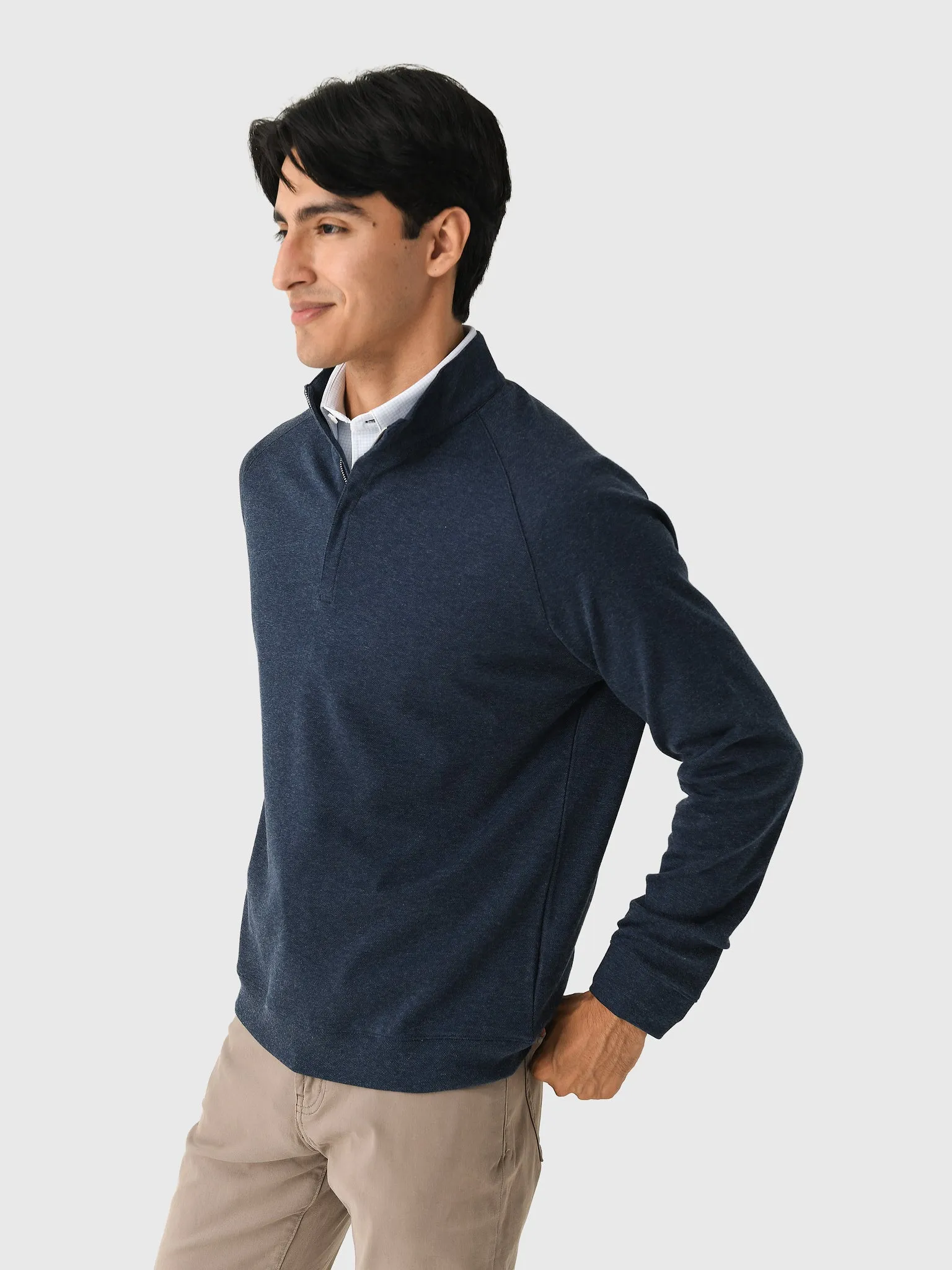 Peter Millar Crown Crafted Men's Grant Birdseye Quarter-Zip sold by Saint Bernard product image thumbnail 3