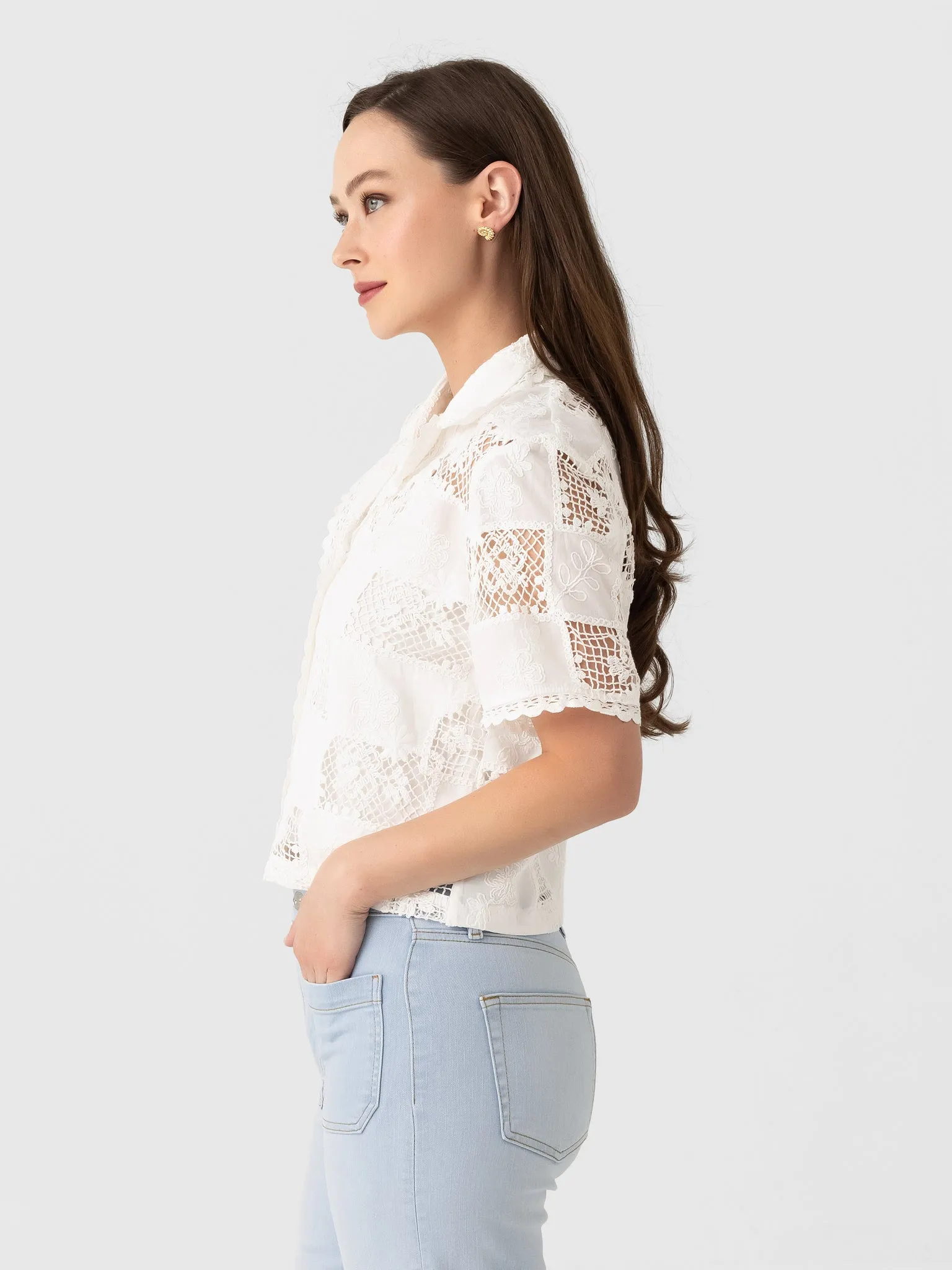 Eche Women's Embroidered Shirt sold by Saint Bernard product image thumbnail 3