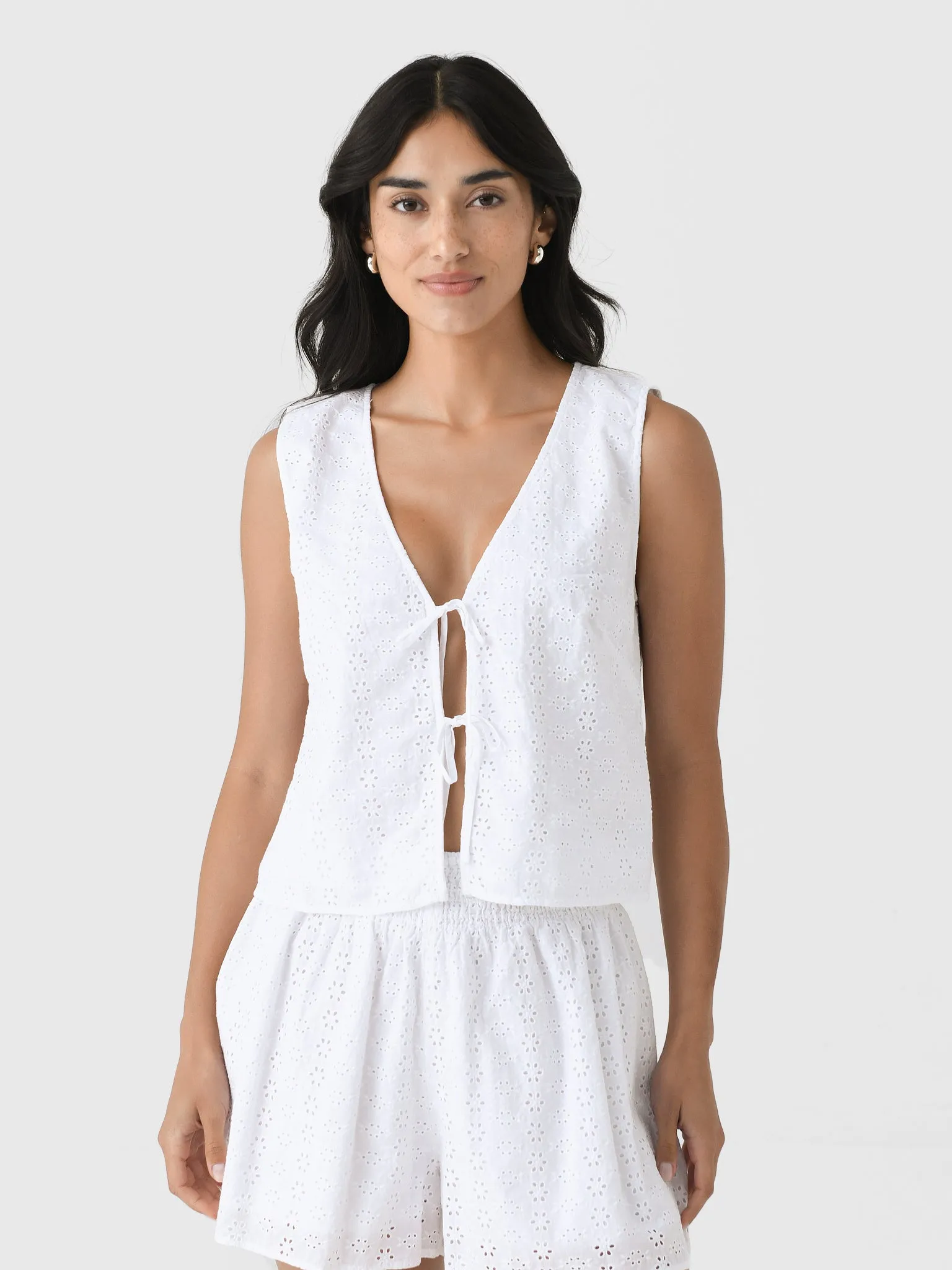 Velvet Women's Ava Eyelet Top sold by Saint Bernard