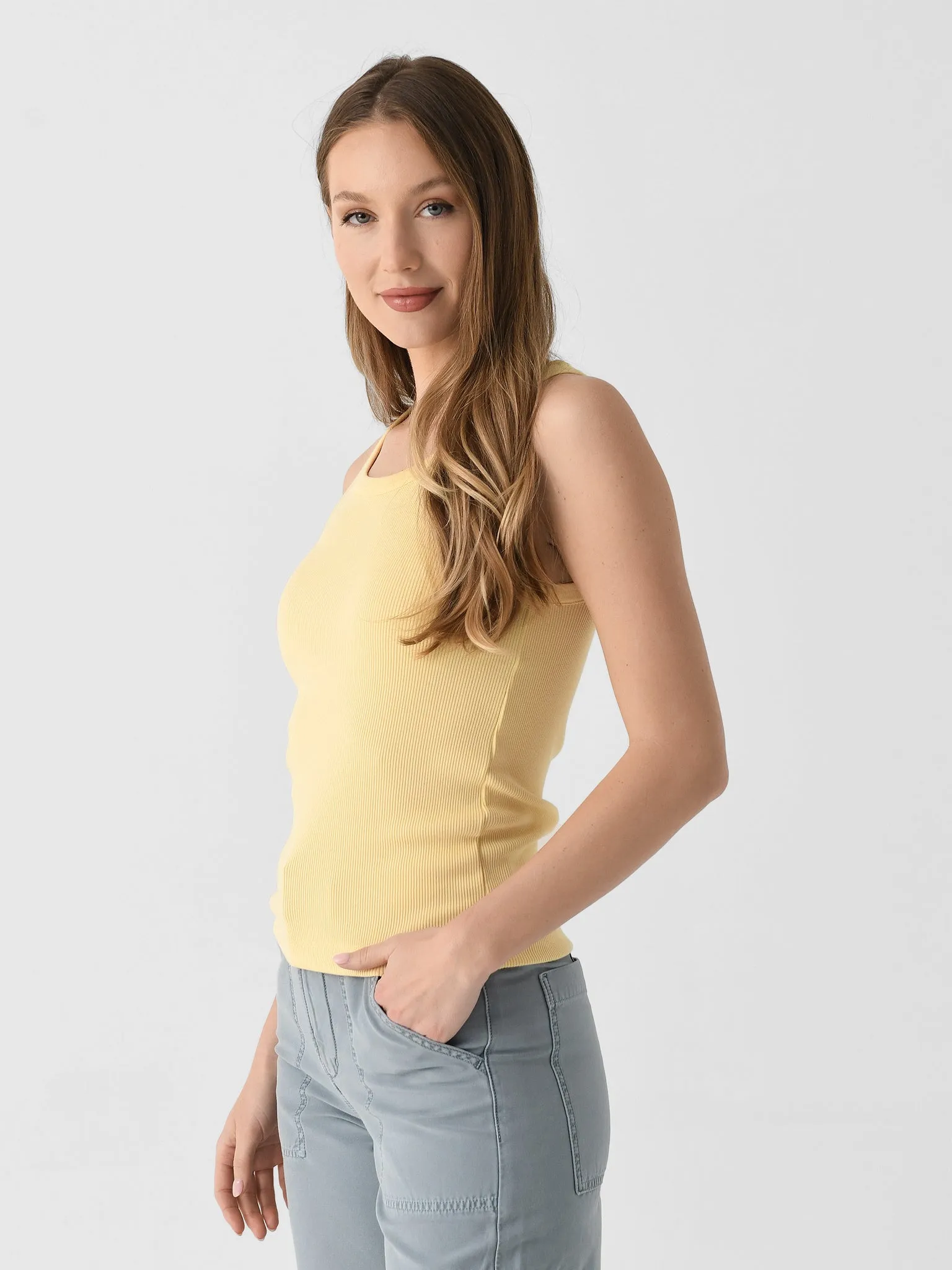 VInce Women's Ribbed Scoop-Neck Tank sold by Saint Bernard product image thumbnail 3