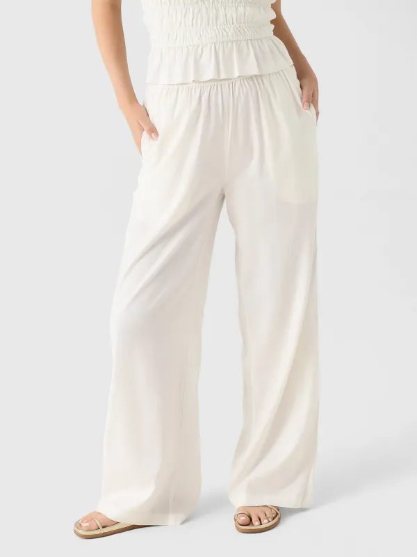 Solid + Striped Women's Linen Monaco Pant sold by Saint Bernard