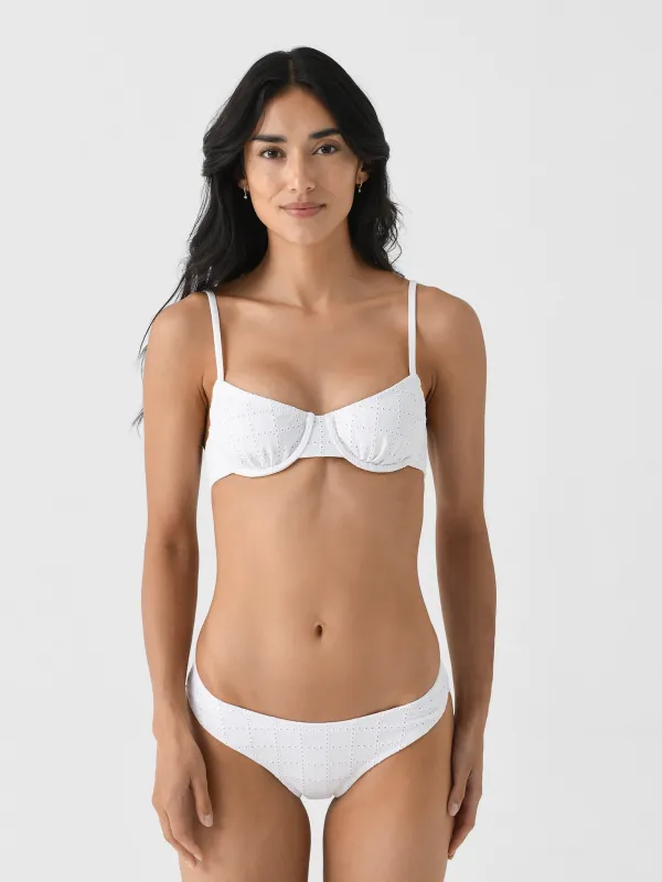 Solid + Striped Women's Eva Eyelet Bikini Top made by SOLID & STRIPED