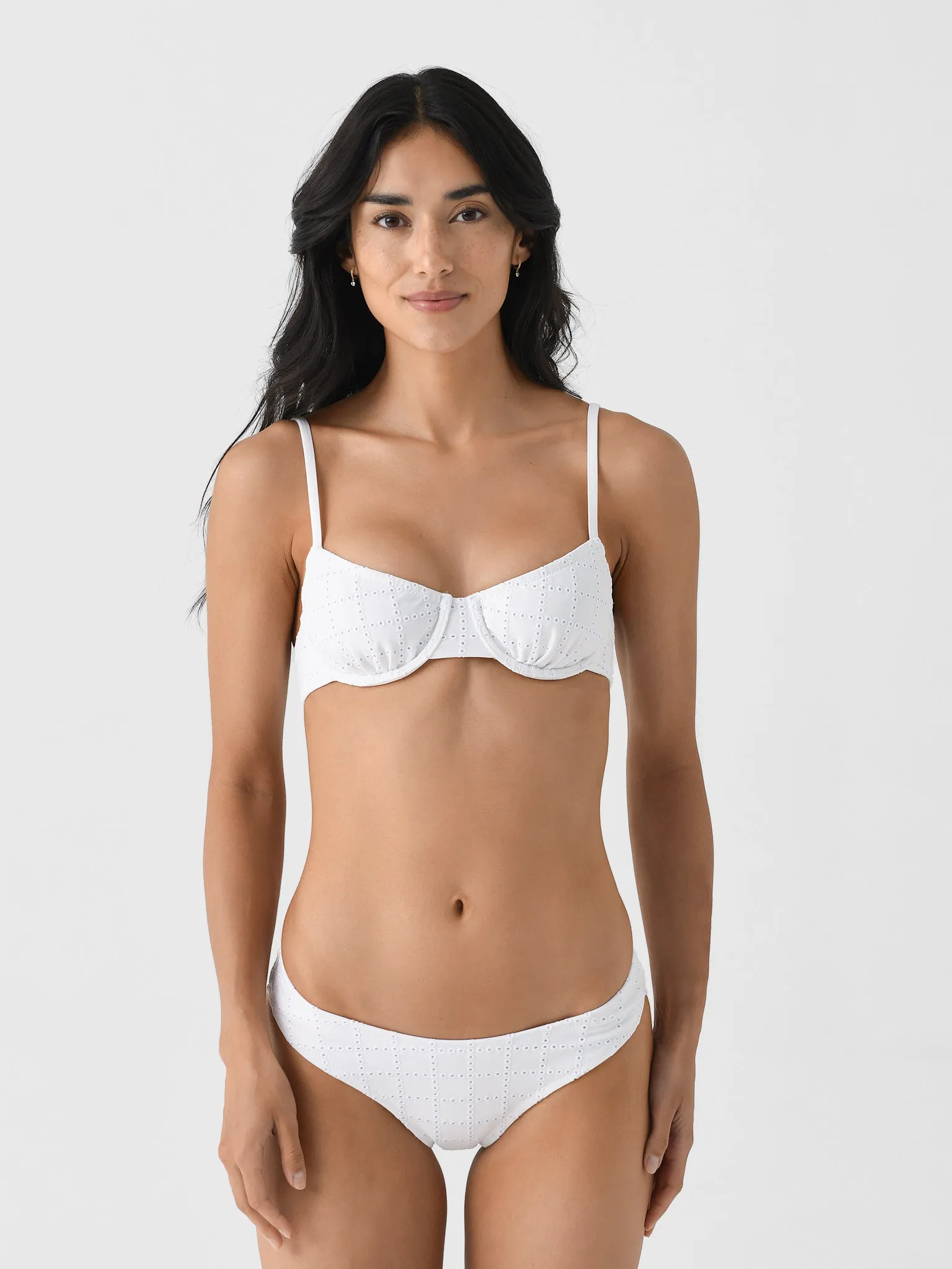 Solid + Striped Women's Eva Eyelet Bikini Top sold by Saint Bernard