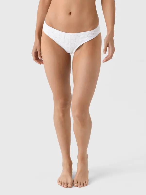 Solid + Striped Women's Eva Eyelet Bikini Bottom sold by Saint Bernard
