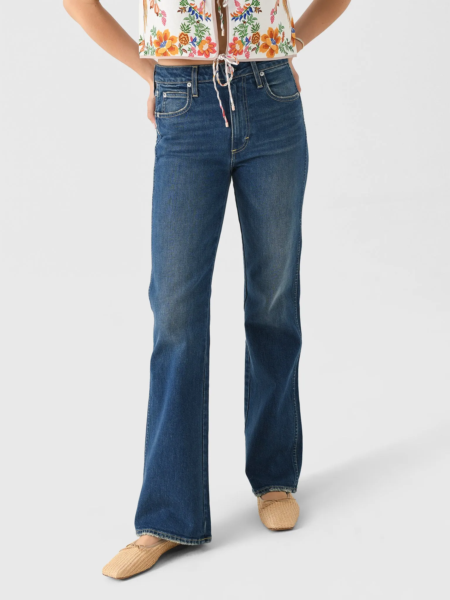 AMO Women's Rosa Cuffed Flare Jean sold by Saint Bernard