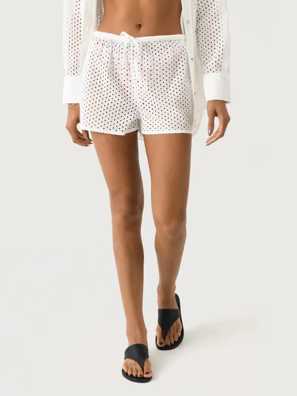 Solid + Striped Women's Eyelet Nancy Short made by SOLID & STRIPED