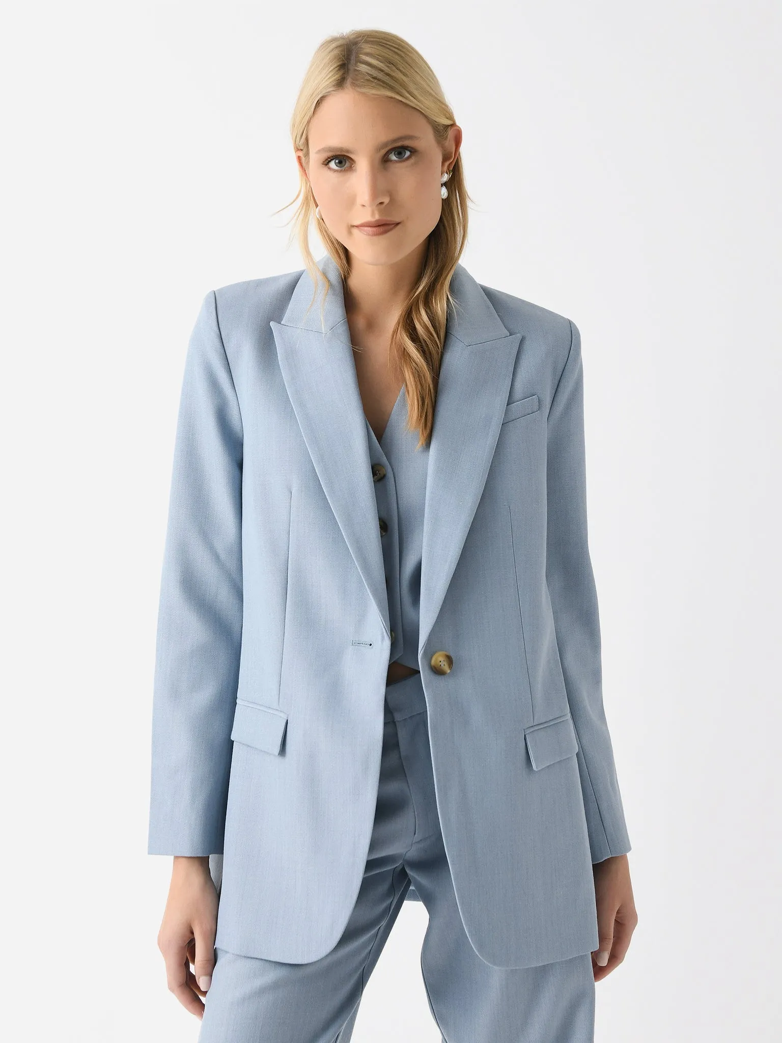 St. Agni Women's Single Button Tailored Blazer sold by Saint Bernard product image thumbnail 2